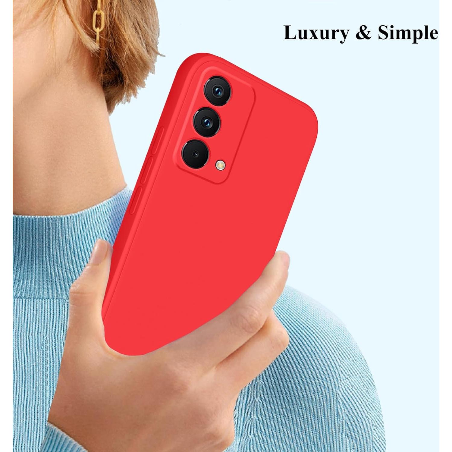 Funda de Silicona Roja para Realme GT Master Edition Delgado