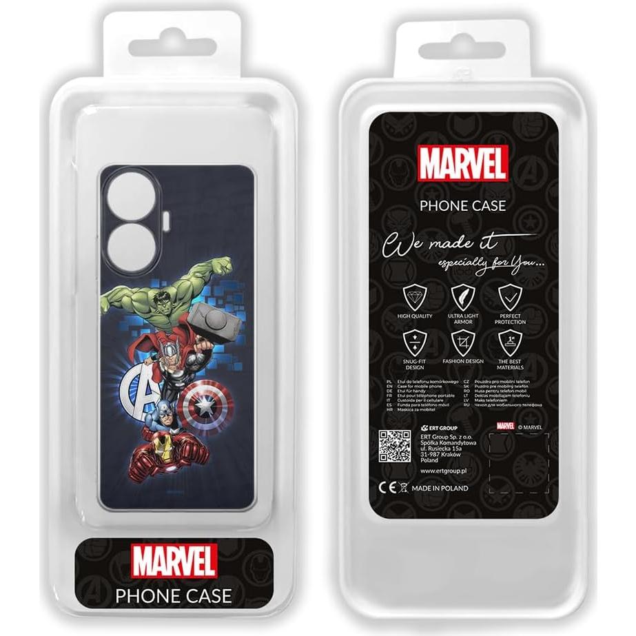 Funda TPU ERT GROUP para Realme C55 Marvel Licenciada