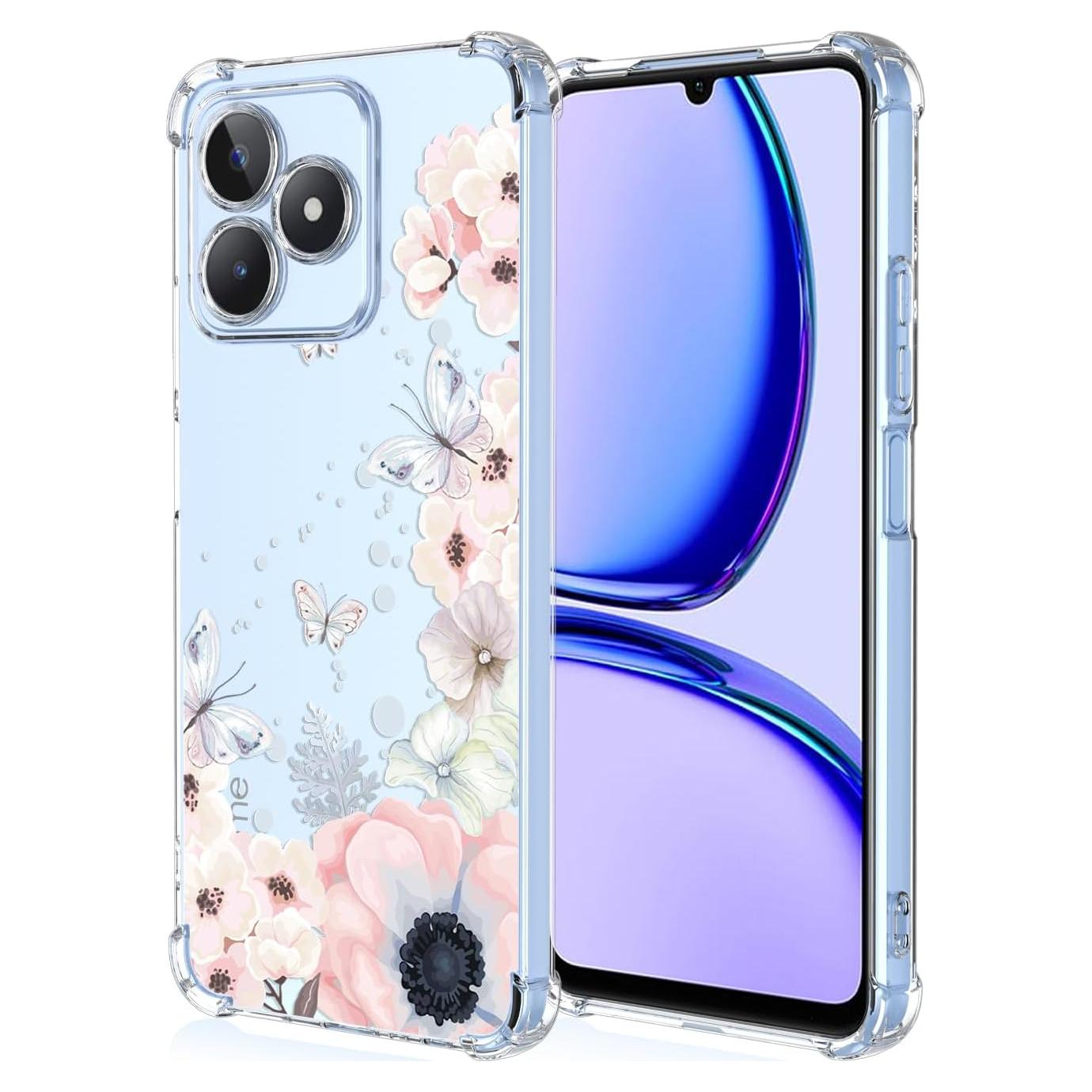 Funda Protectora Oppo Realme C53/C51/Note 50 Floral