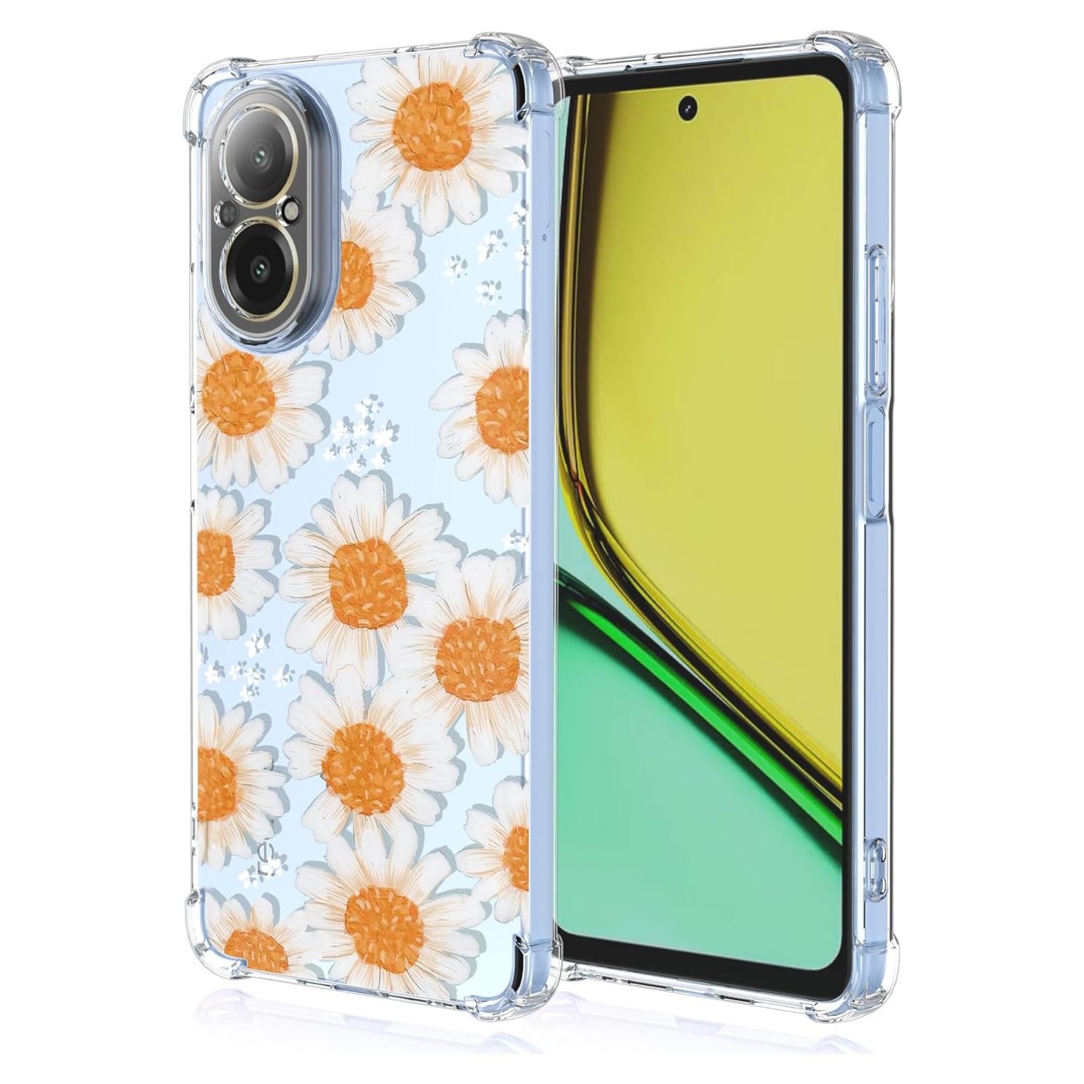 Funda TPU Floral Margarita para Realme C67 4G - Antichoque