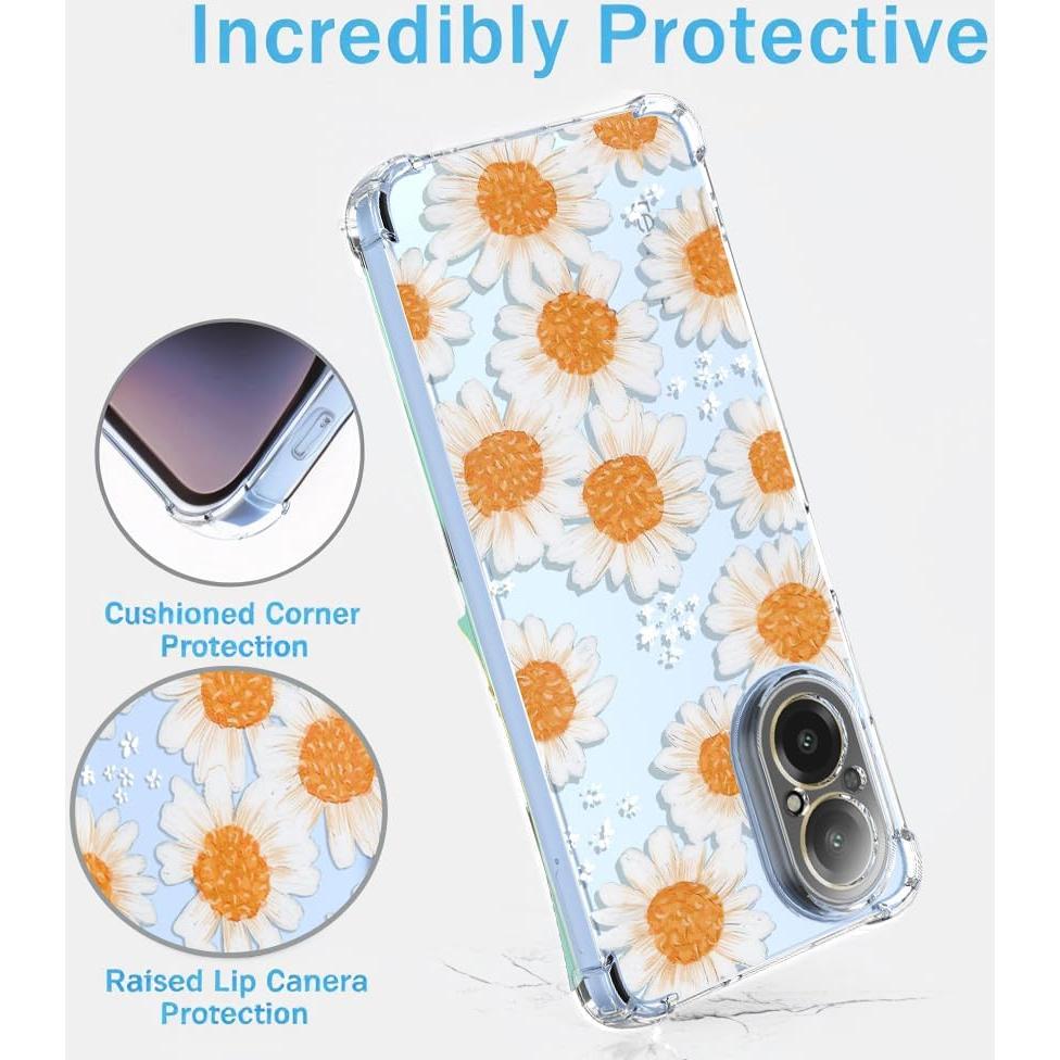Funda TPU Floral Margarita para Realme C67 4G - Antichoque