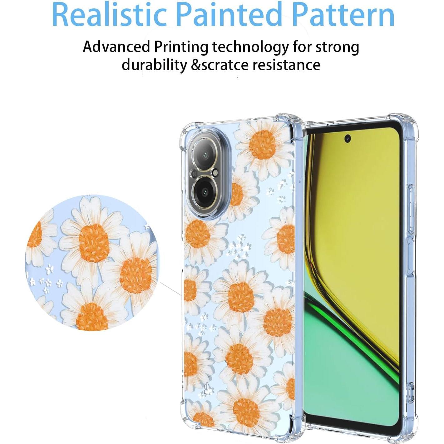 Funda TPU Floral Margarita para Realme C67 4G - Antichoque