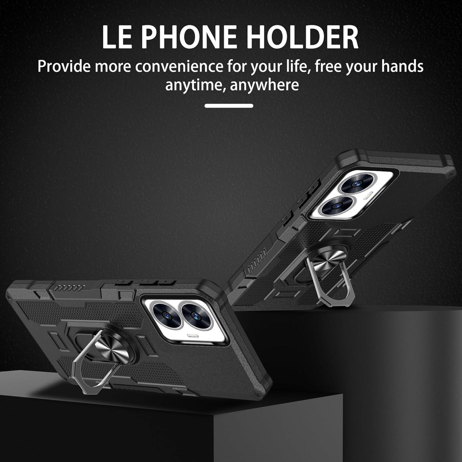 Funda Oppo Realme C55 con Soporte Magnético y Protección Militar