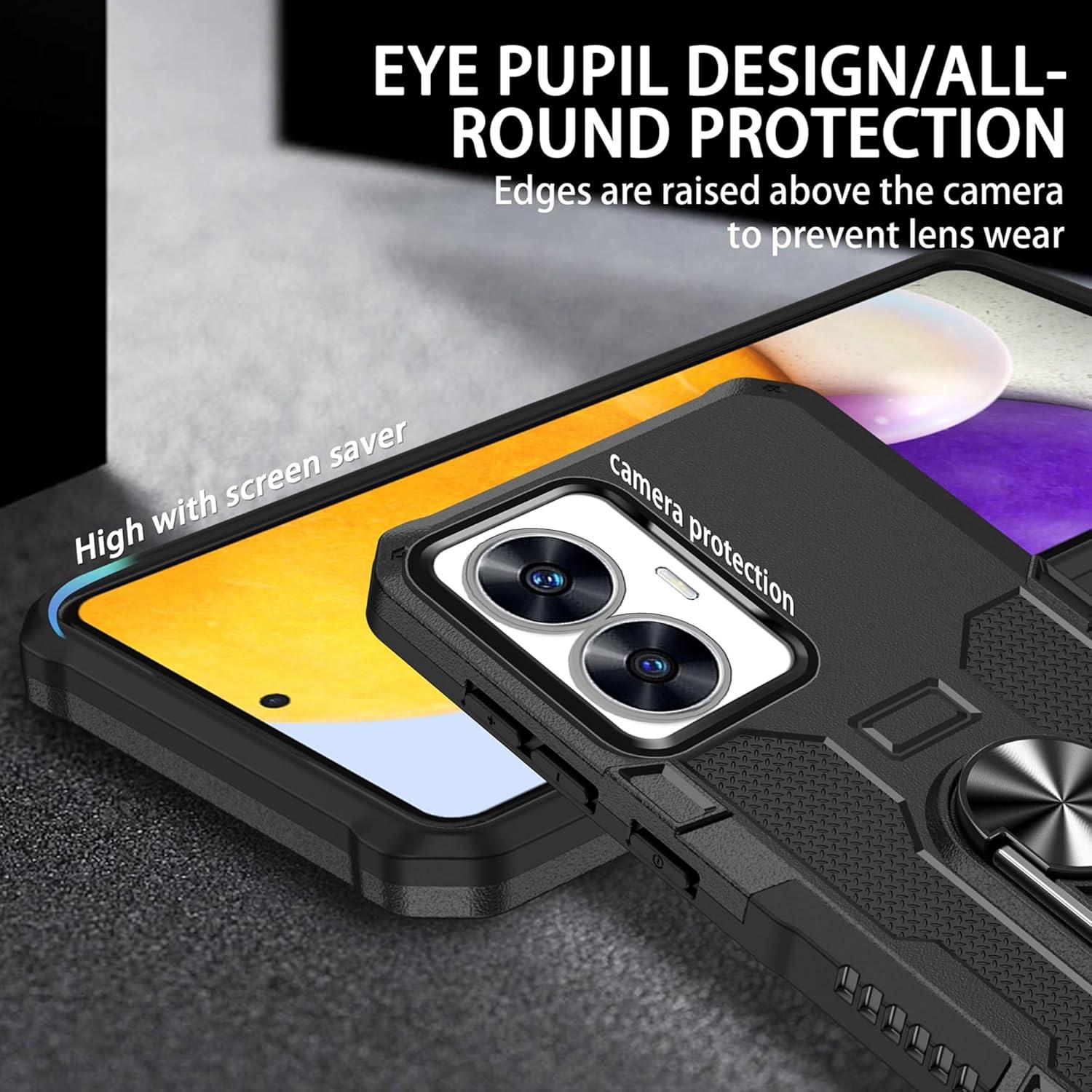 Funda Oppo Realme C55 con Soporte Magnético y Protección Militar