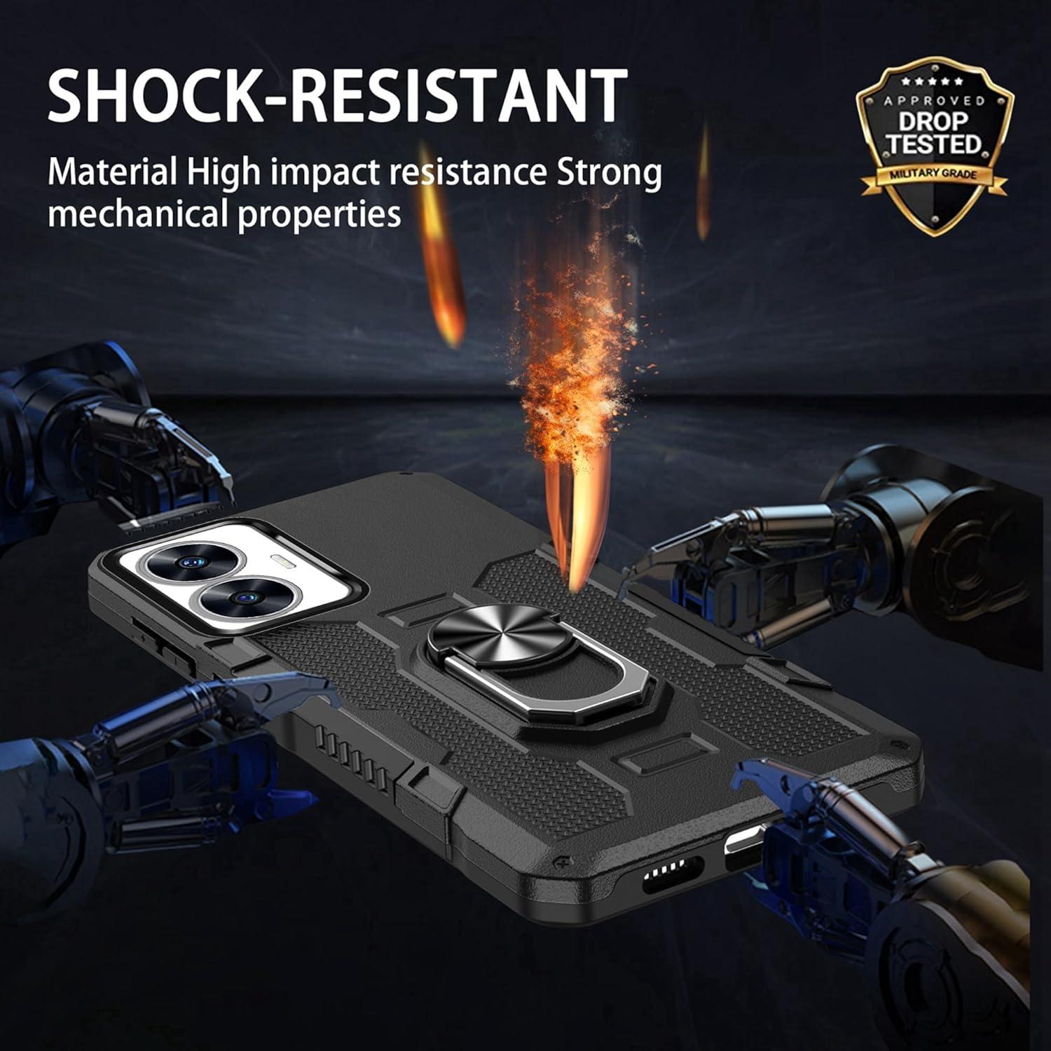 Funda Oppo Realme C55 con Soporte Magnético y Protección Militar