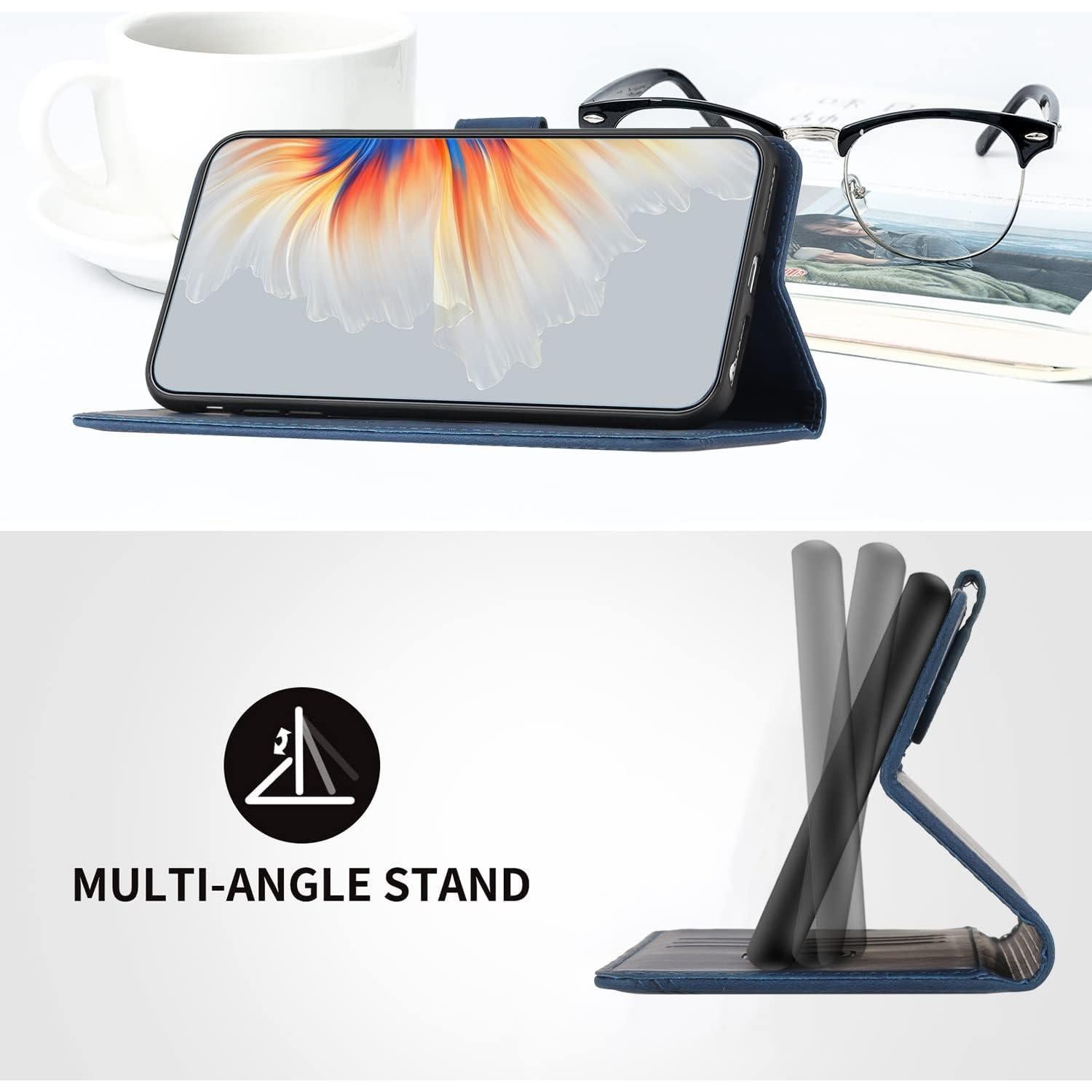 Funda de Cuero PU para Realme C17/7i con Soporte y Tarjetero