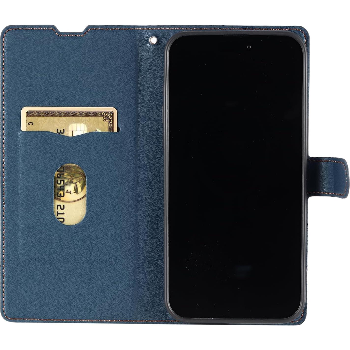 Funda de cuero PU con soporte para Realme C17 4G - Azul