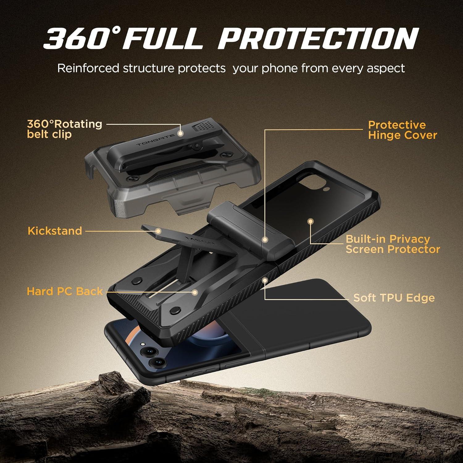 Funda TONGATE para Motorola Razr 2025/2024 con Protector Privado