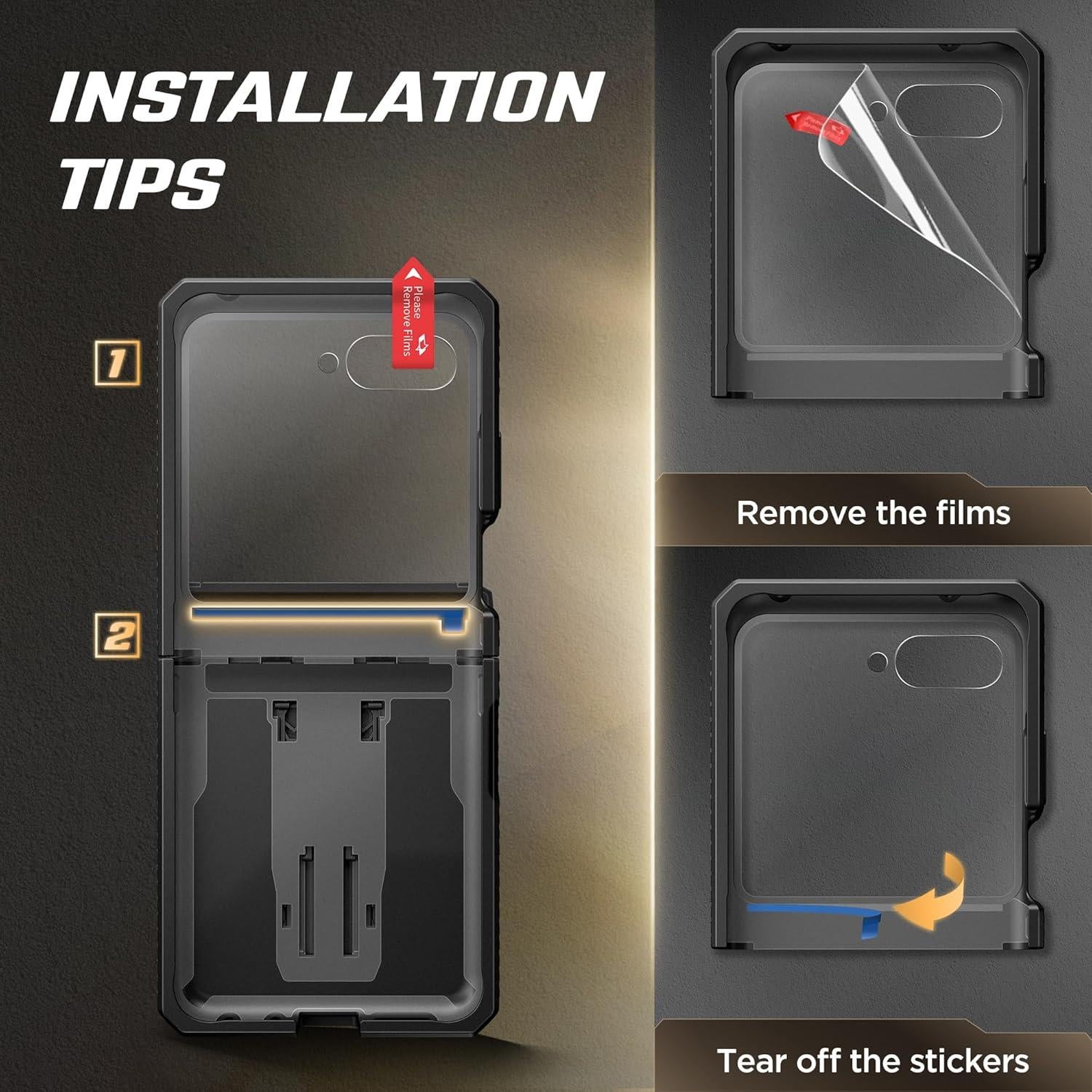 Funda TONGATE para Motorola Razr 2025/2024 con Protector Privado