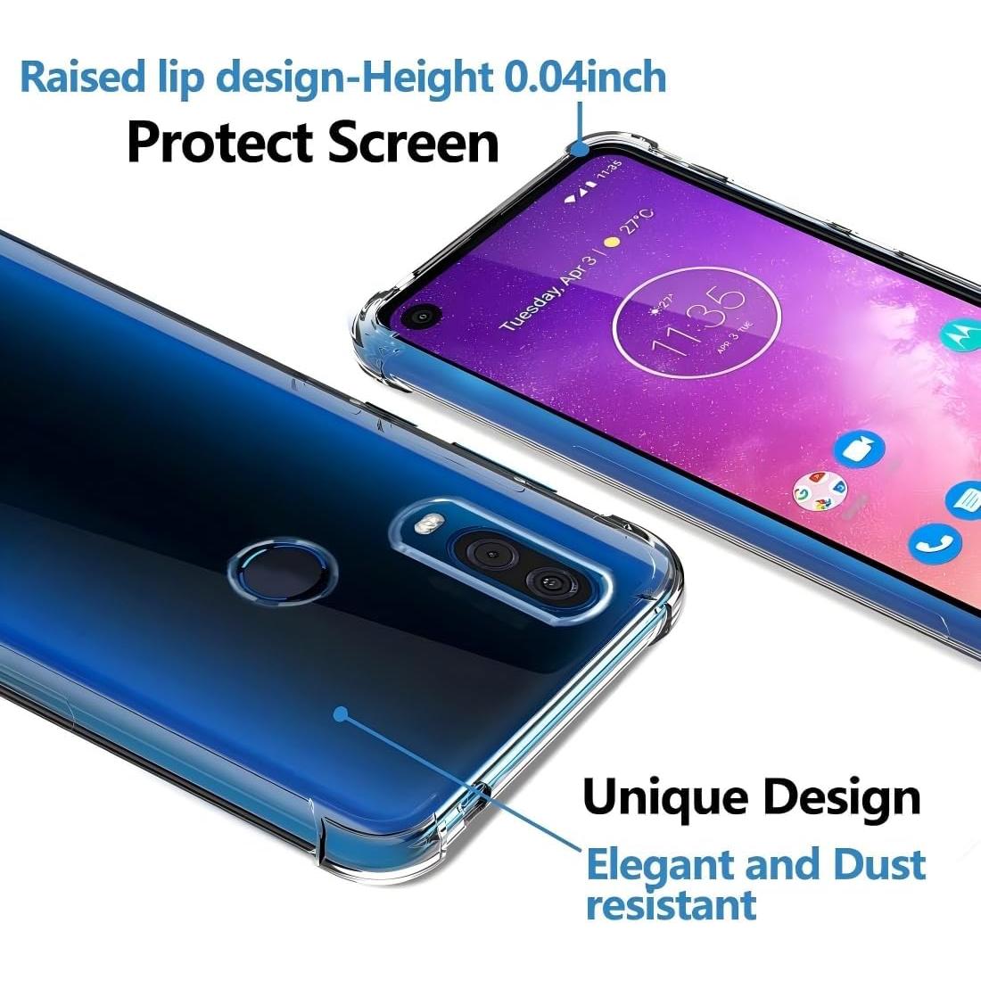 Funda Protectora TPU USTIYA para Motorola One Vision Transparente