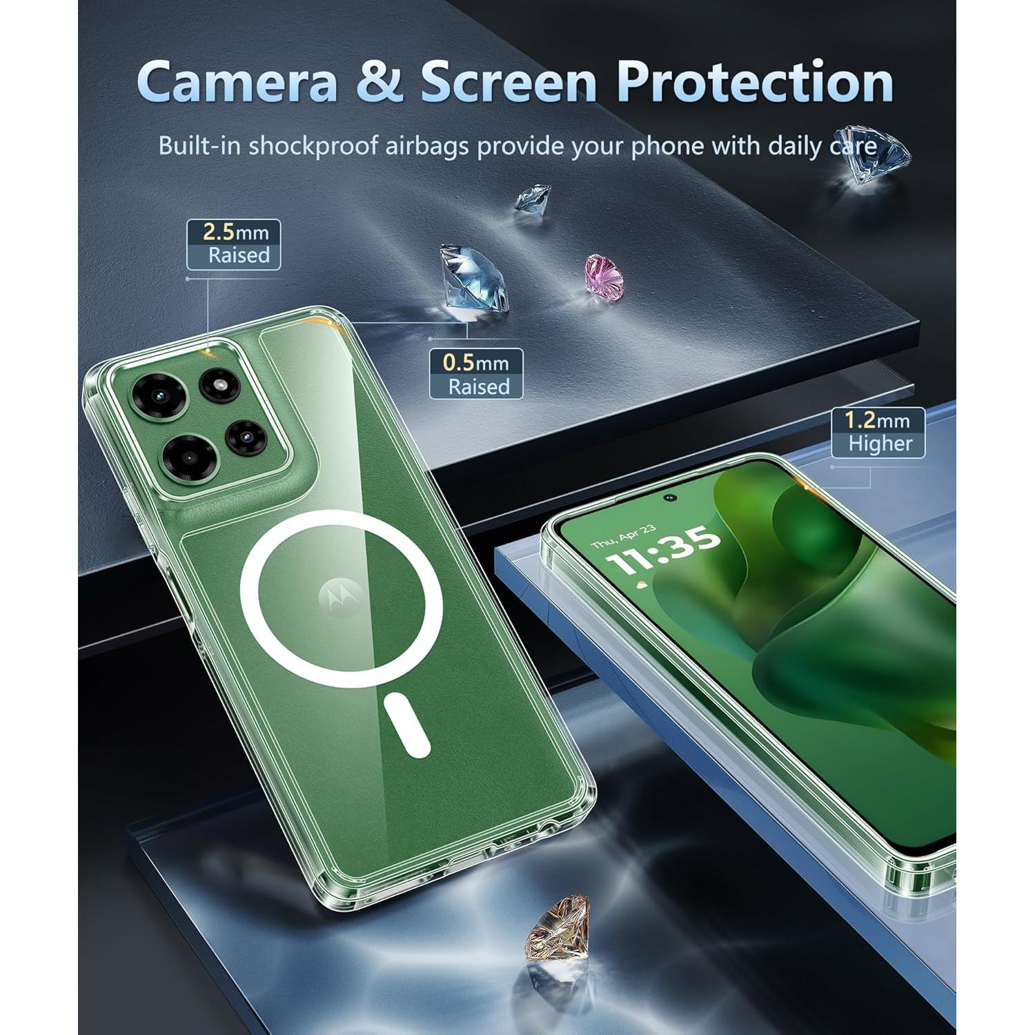 Funda FNTCASE para Moto G Power 5G 2025 - Protección Militar Clara