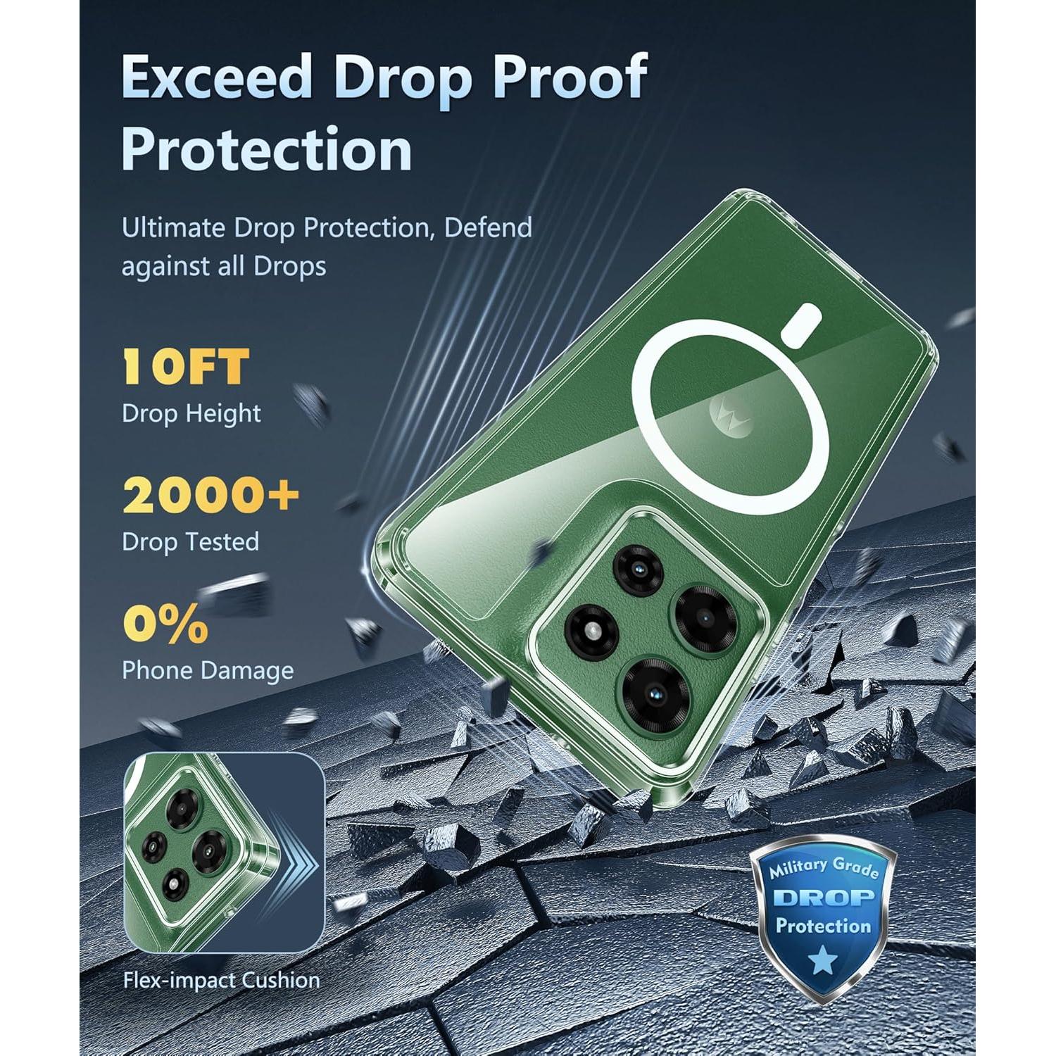 Funda FNTCASE para Moto G Power 5G 2025 - Protección Militar Clara