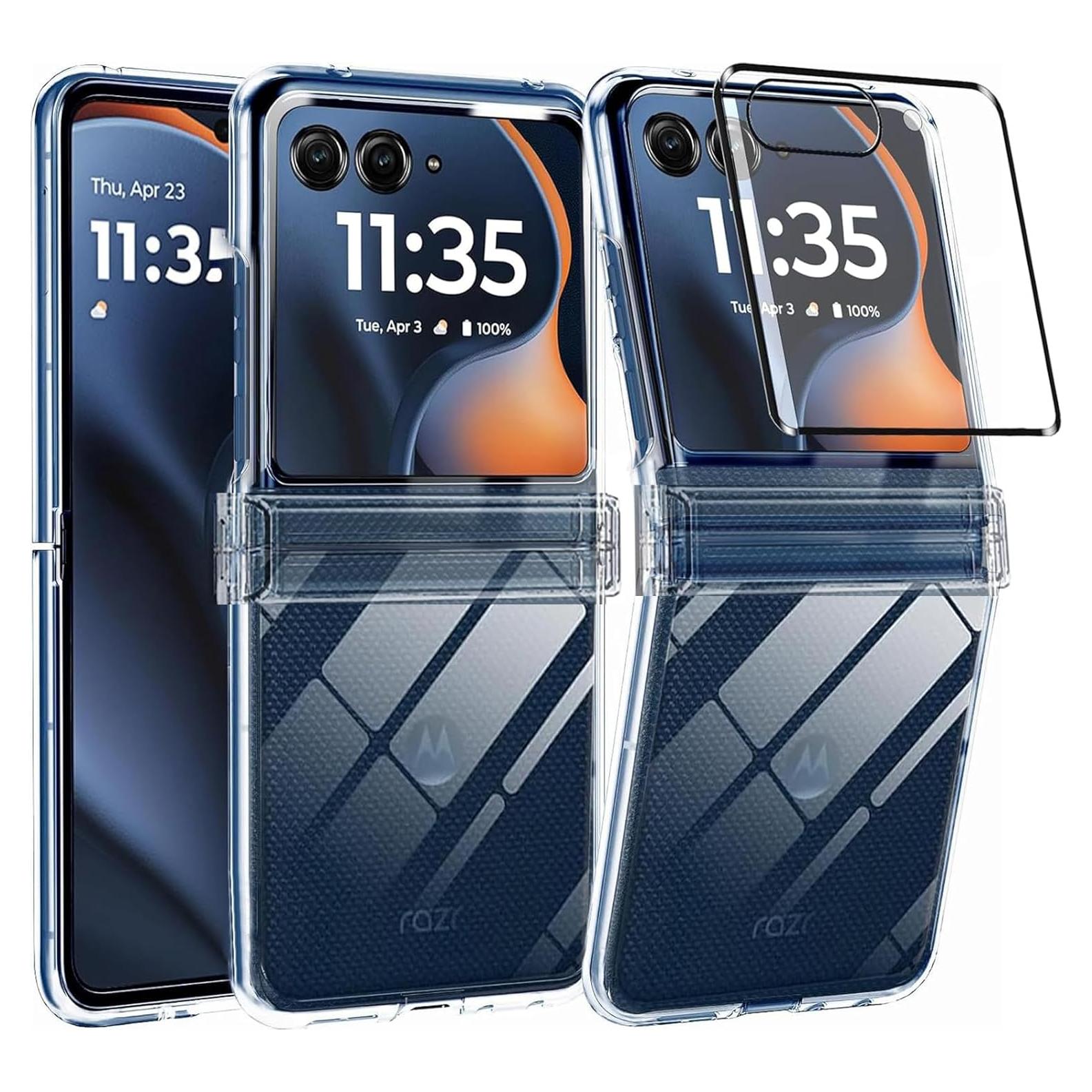 Funda Protectora Transparente QXC YABUDA para Motorola Razr 2025/2024