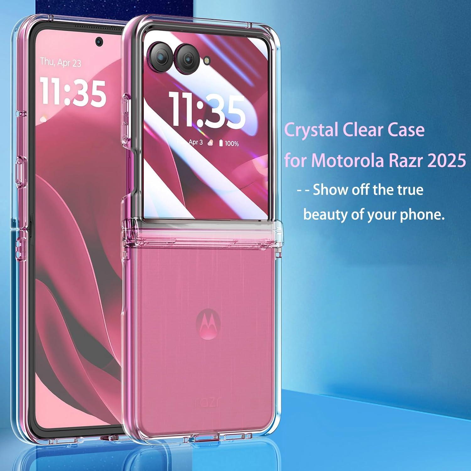 Funda Protectora Transparente QXC YABUDA para Motorola Razr 2025/2024