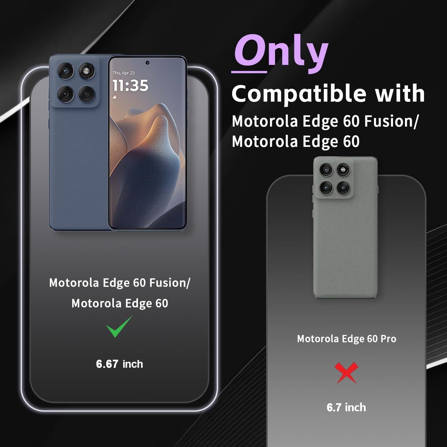 Funda Protectora Qiinogow para Motorola Edge 60 Fusion Púrpura