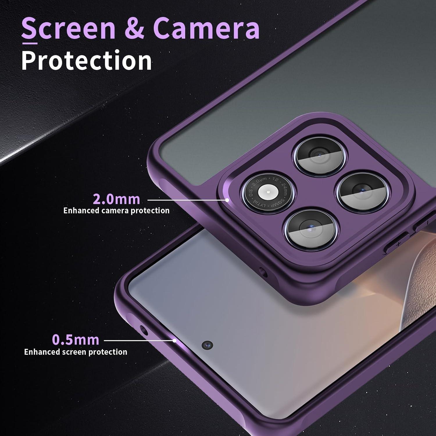 Funda Protectora Qiinogow para Motorola Edge 60 Fusion Púrpura