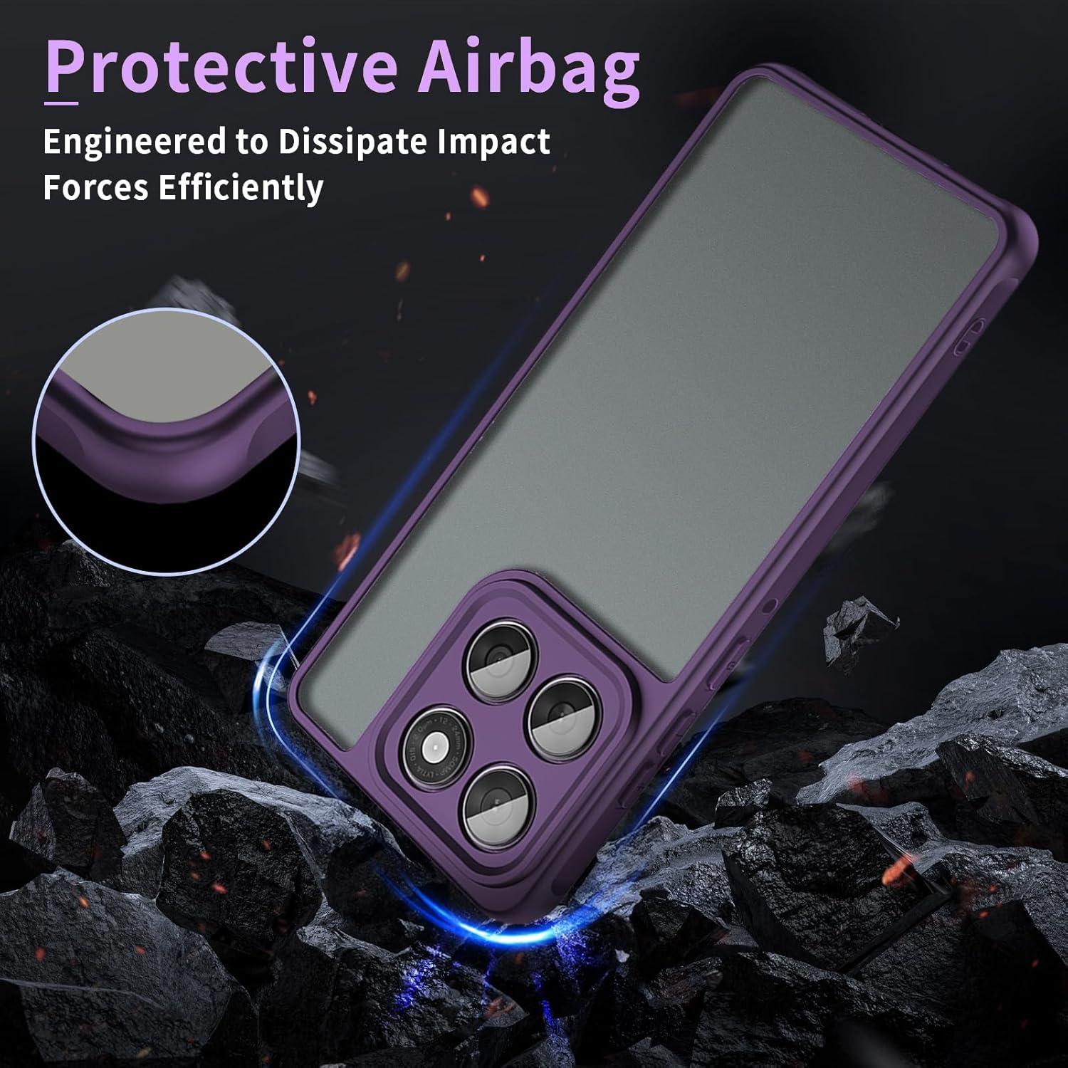 Funda Protectora Qiinogow para Motorola Edge 60 Fusion Púrpura