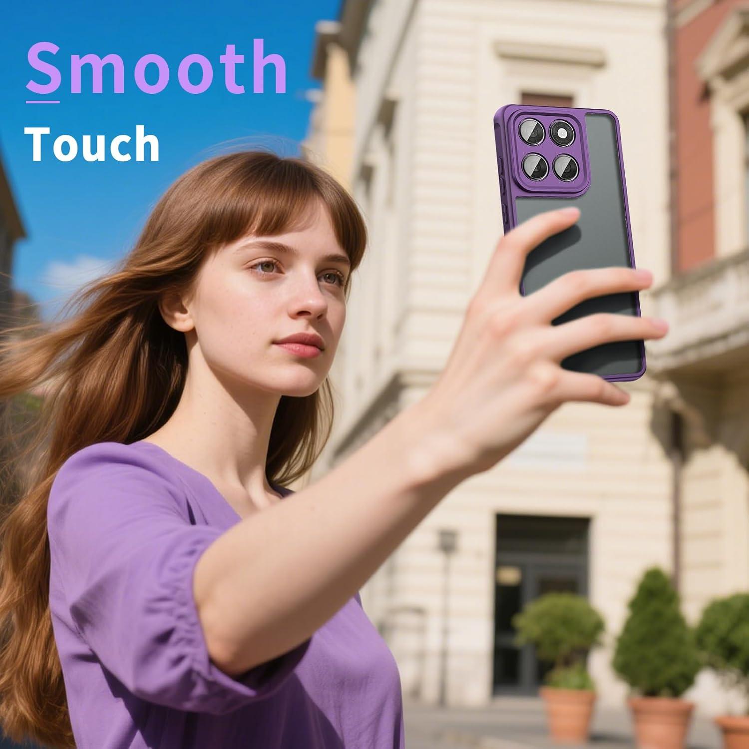 Funda Protectora Qiinogow para Motorola Edge 60 Fusion Púrpura