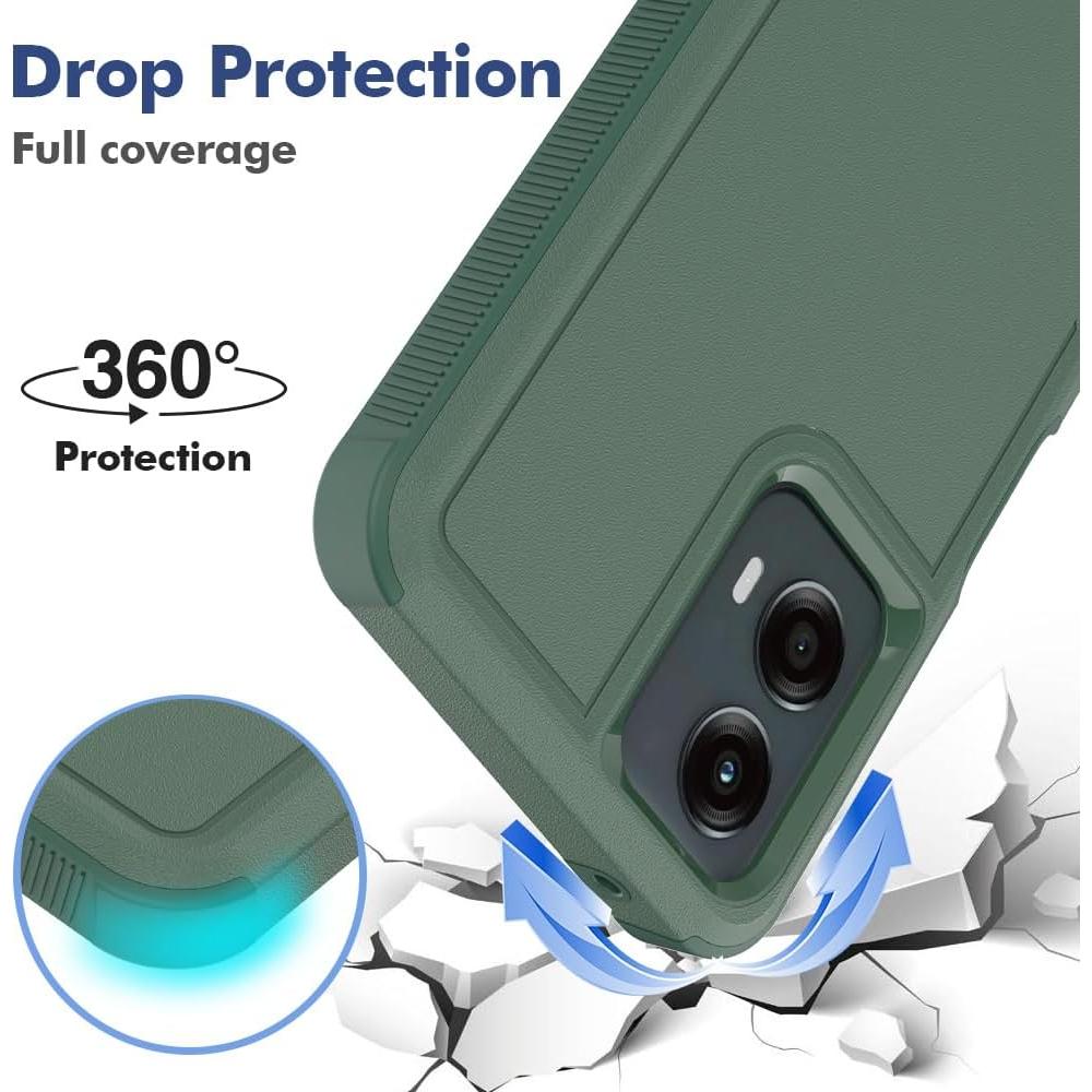 Funda Doble Capa para Moto G 5G 2024 - Verde Oscuro