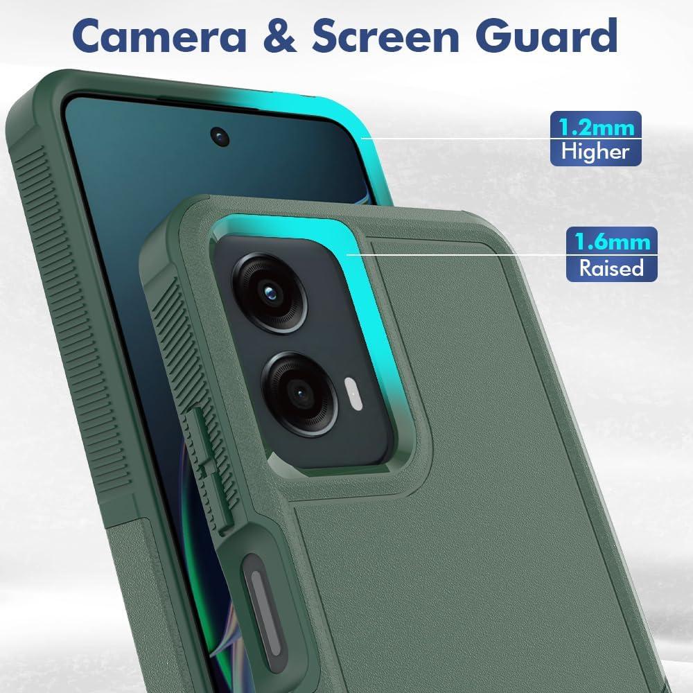 Funda Doble Capa para Moto G 5G 2024 - Verde Oscuro