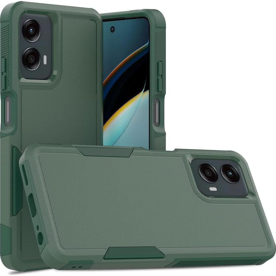 Funda Doble Capa para Moto G 5G 2024 - Verde Oscuro