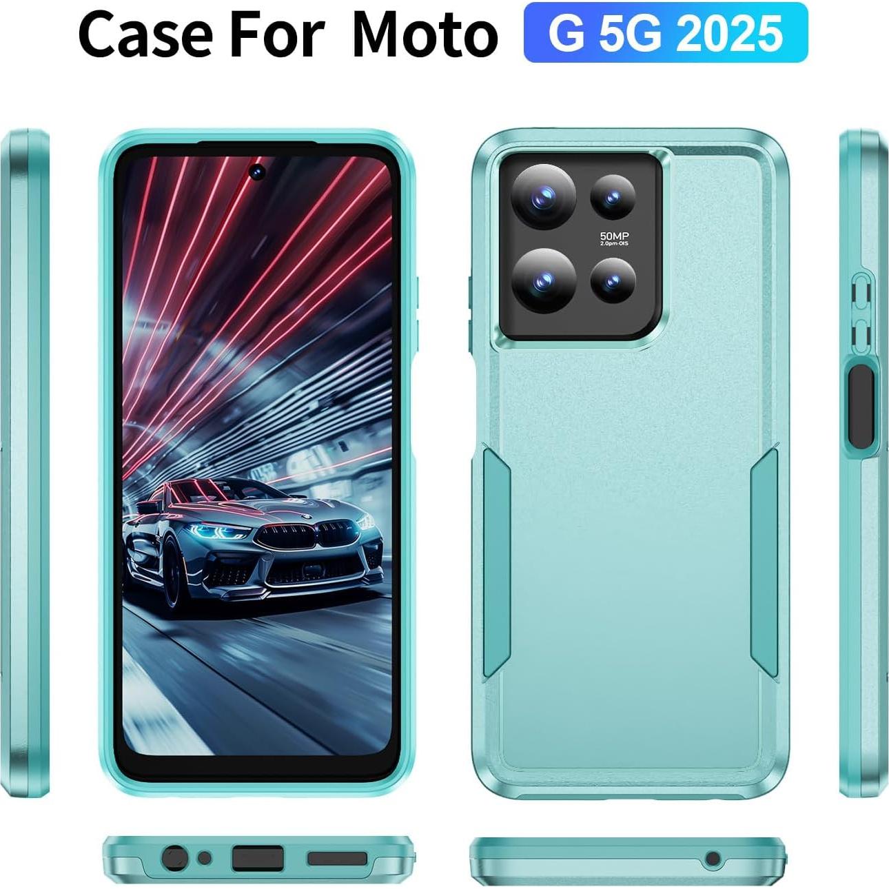 Funda Motorola Moto G 5G 2025 Verde con Protector de Pantalla