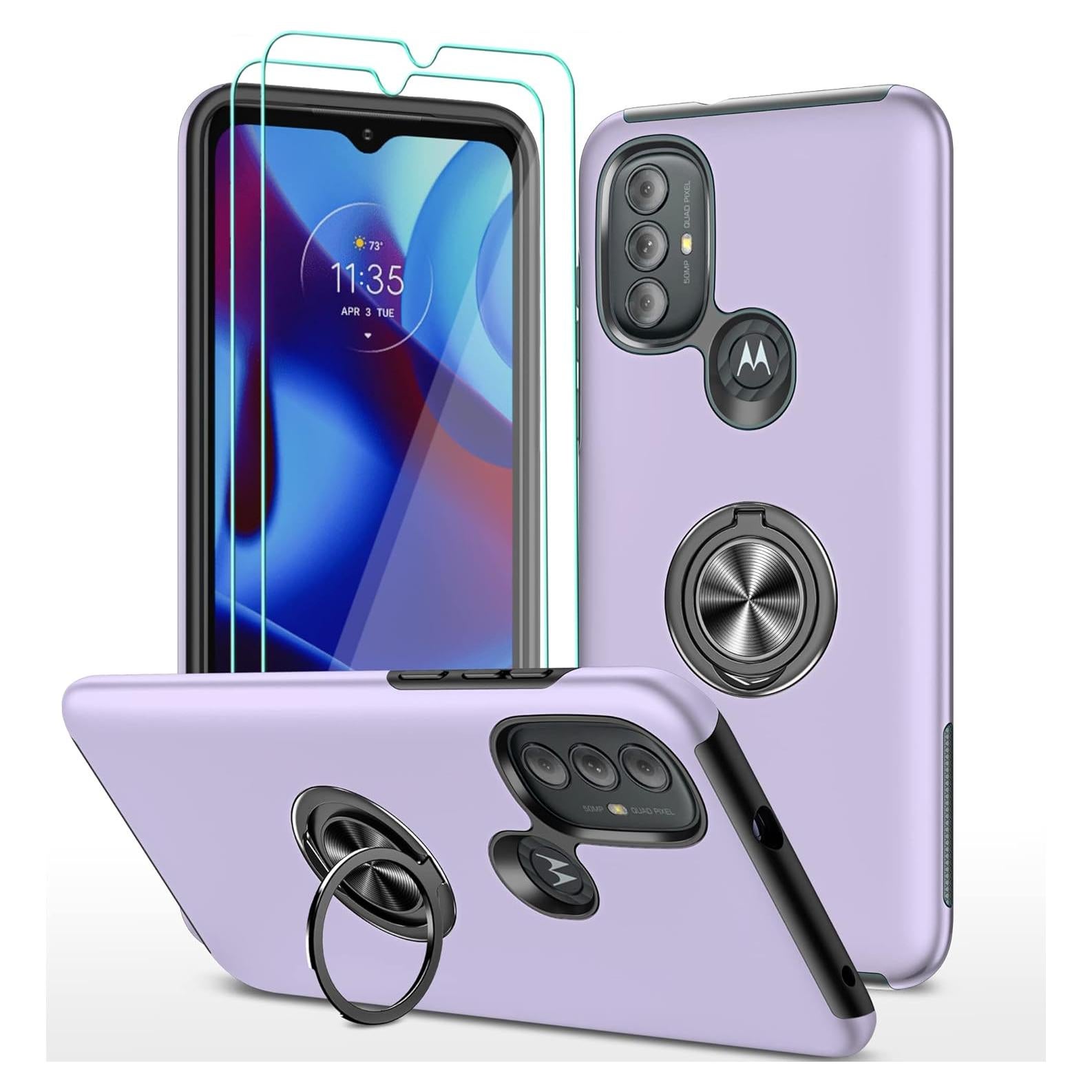 Funda Slim AKINIK para Moto G Power 2022 y G Pure con Soporte