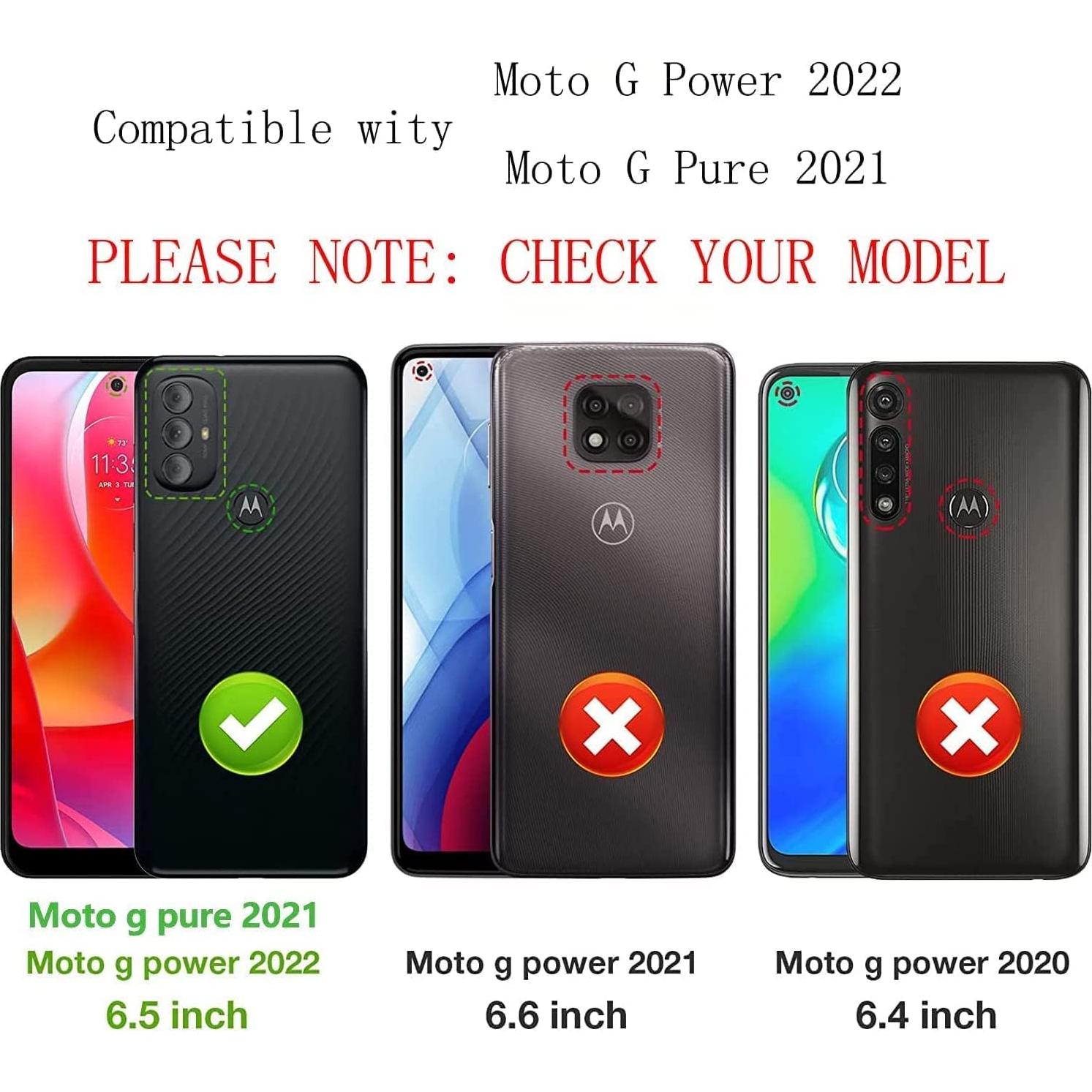 Funda Slim AKINIK para Moto G Power 2022 y G Pure con Soporte
