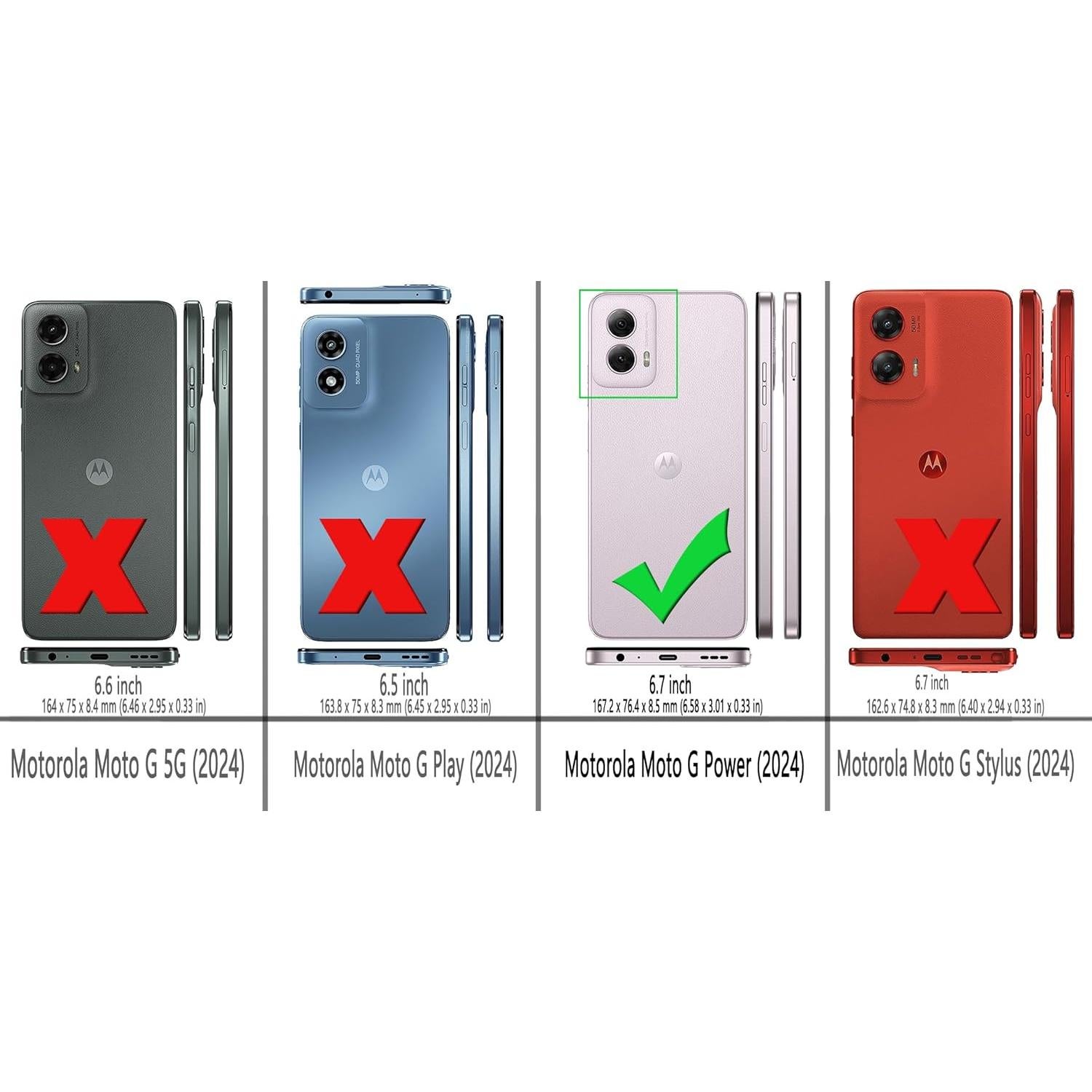 Funda TPU Osophter para Moto G Power 5G 2024 + 2 Protectores