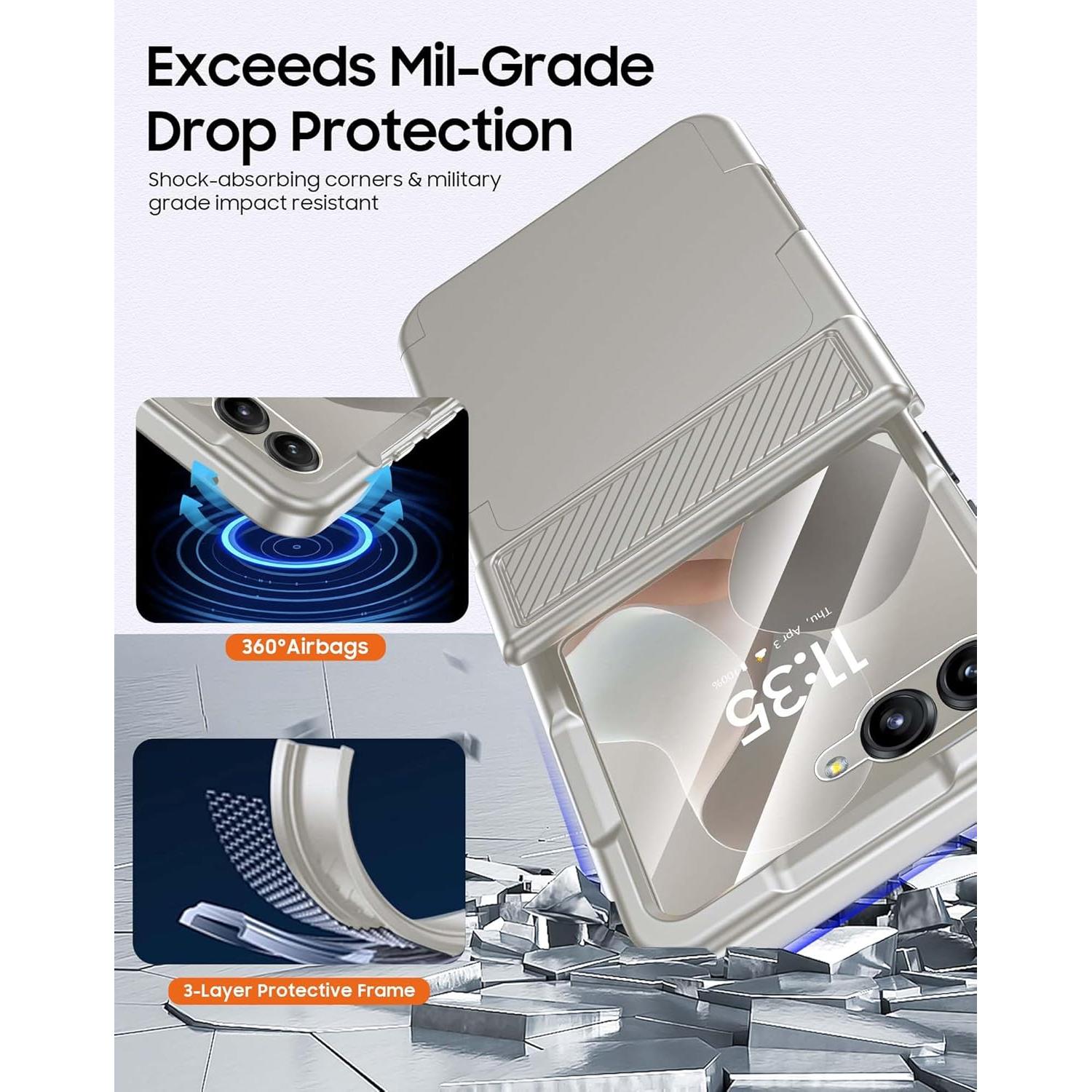 Funda CENMASO para Motorola Razr 2025/2024 - Titanio Natural