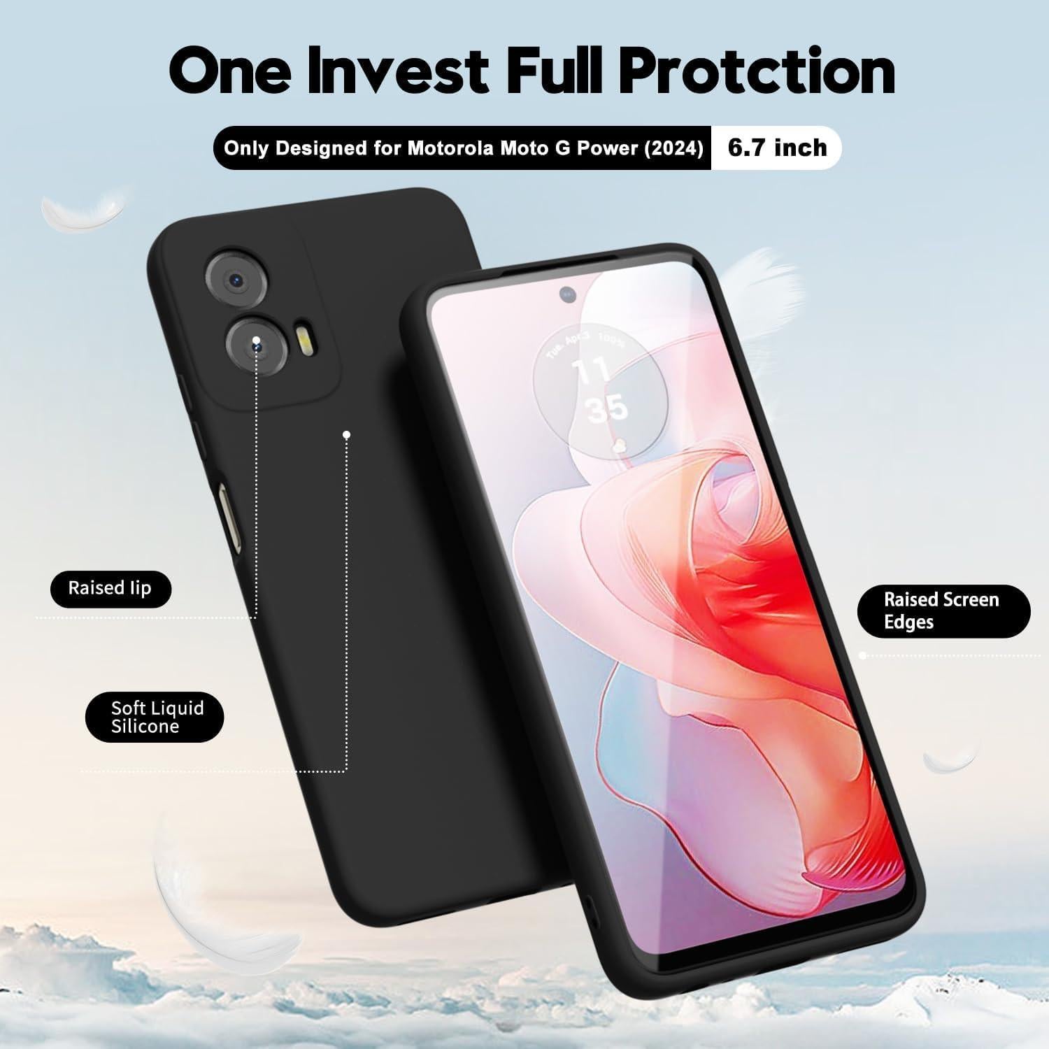 Funda de Silicona para Motorola Moto G Power 5G 2024 - Oakxco