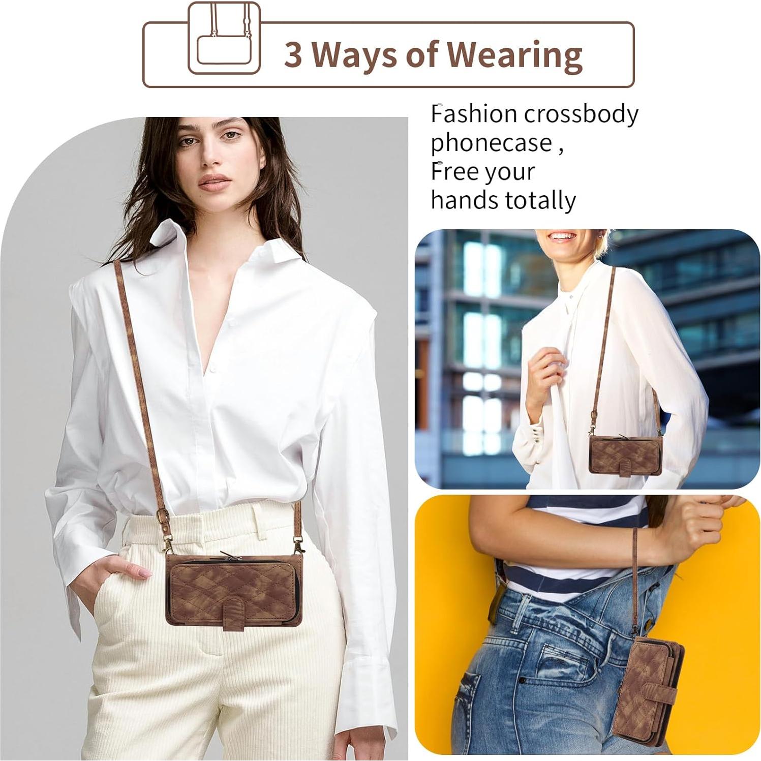 Funda de billetera Asuwish para Motorola Moto G Power 5G 2024 Rojo