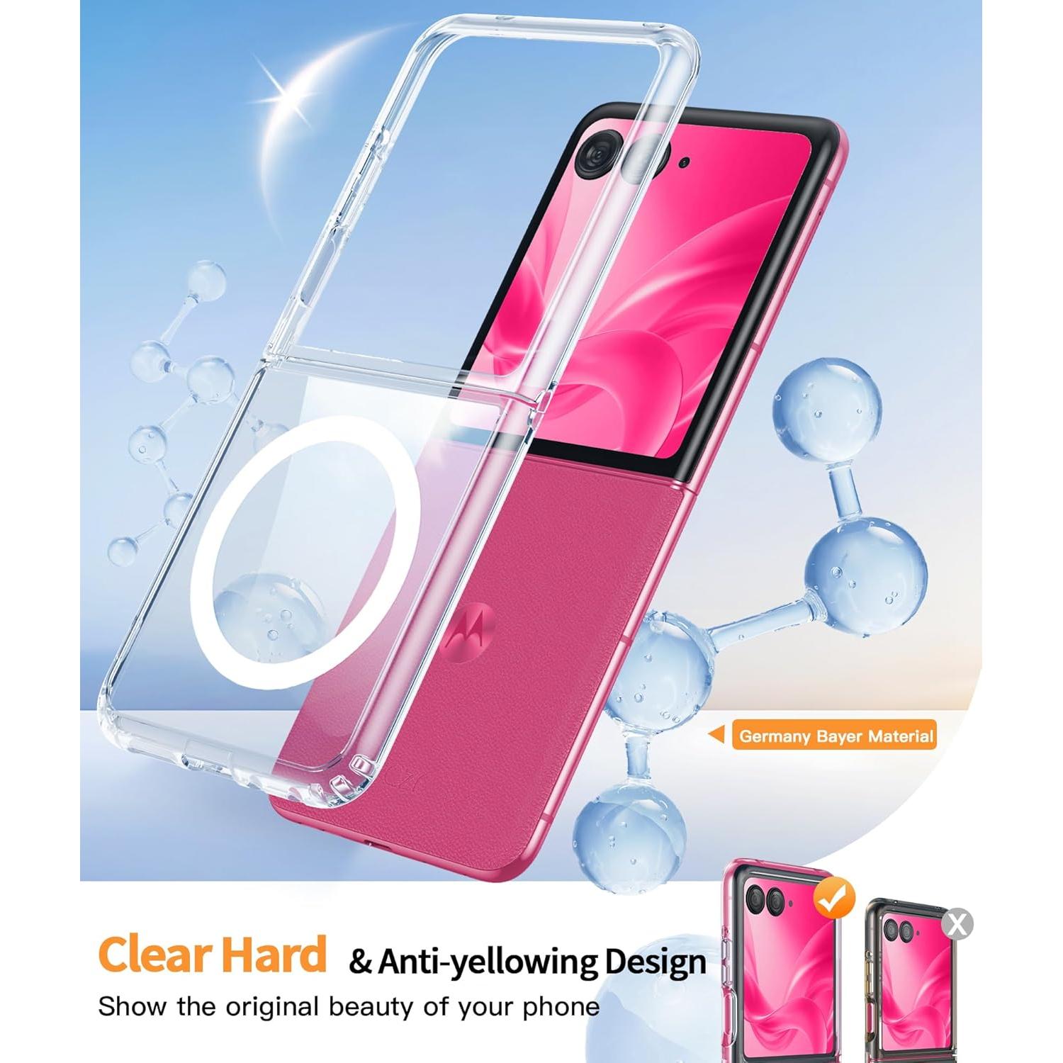 Funda Transparente Magnética FNTCASE para Moto Razr Plus 2025/2024