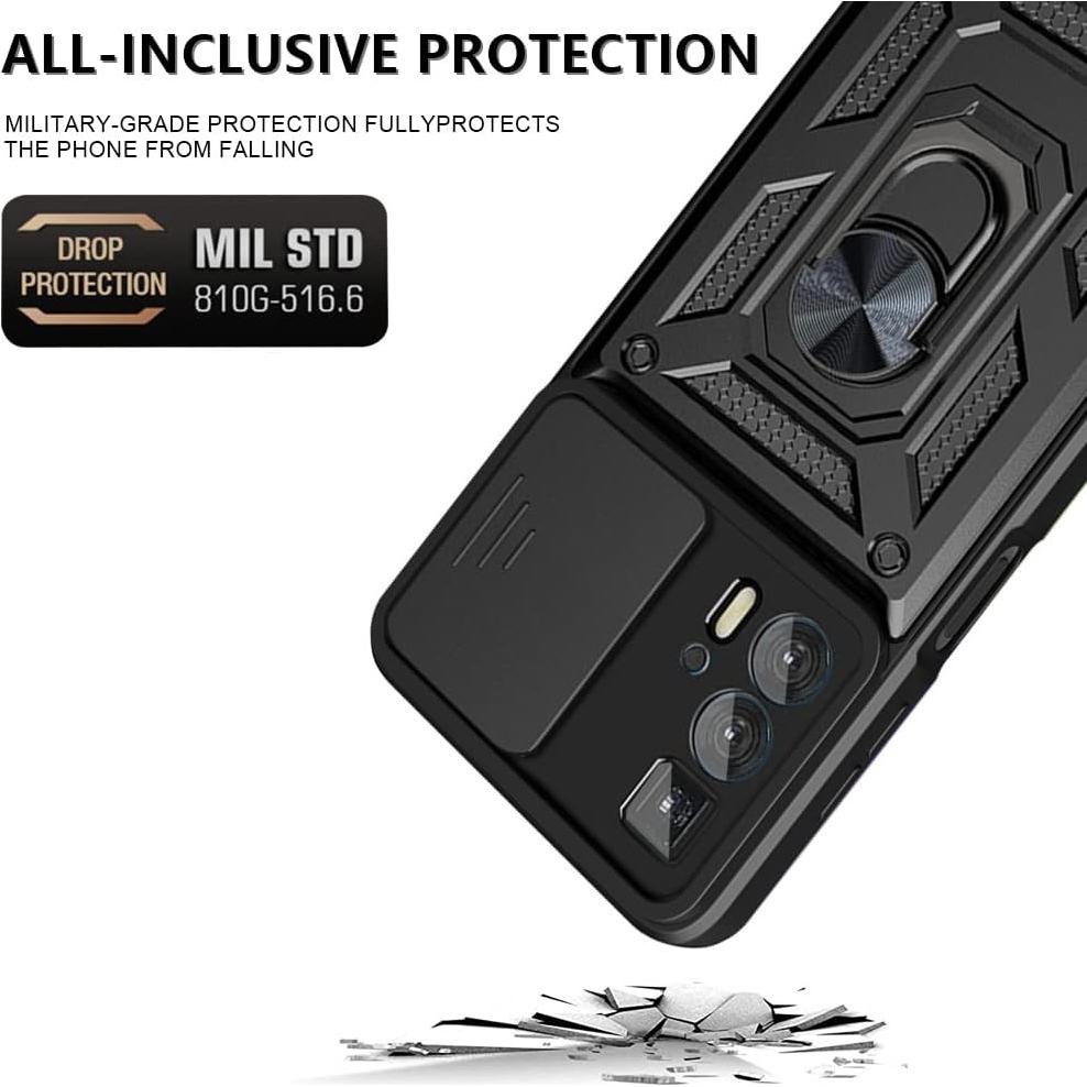 Funda a Prueba de Golpes Ysnzaq para Motorola Edge 20 Pro - Negro