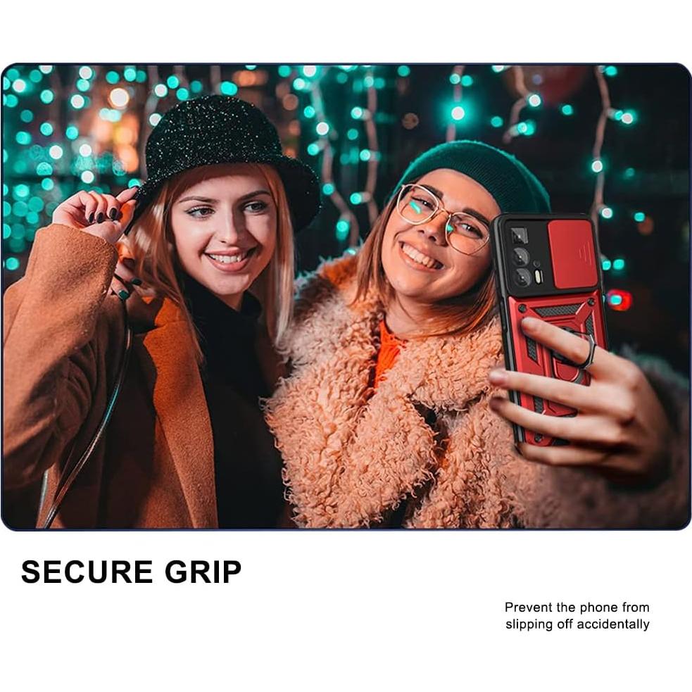 Funda a Prueba de Golpes Ysnzaq para Motorola Edge 20 Pro - Negro