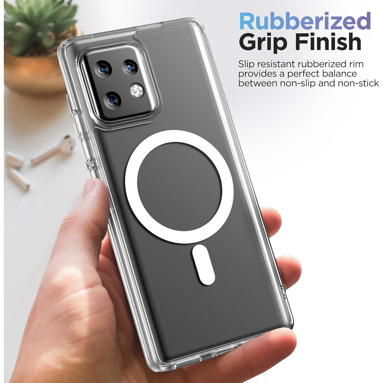 Funda Magnética Encased para Motorola Edge Plus 2023 - Transparente, Compatible con MagSafe