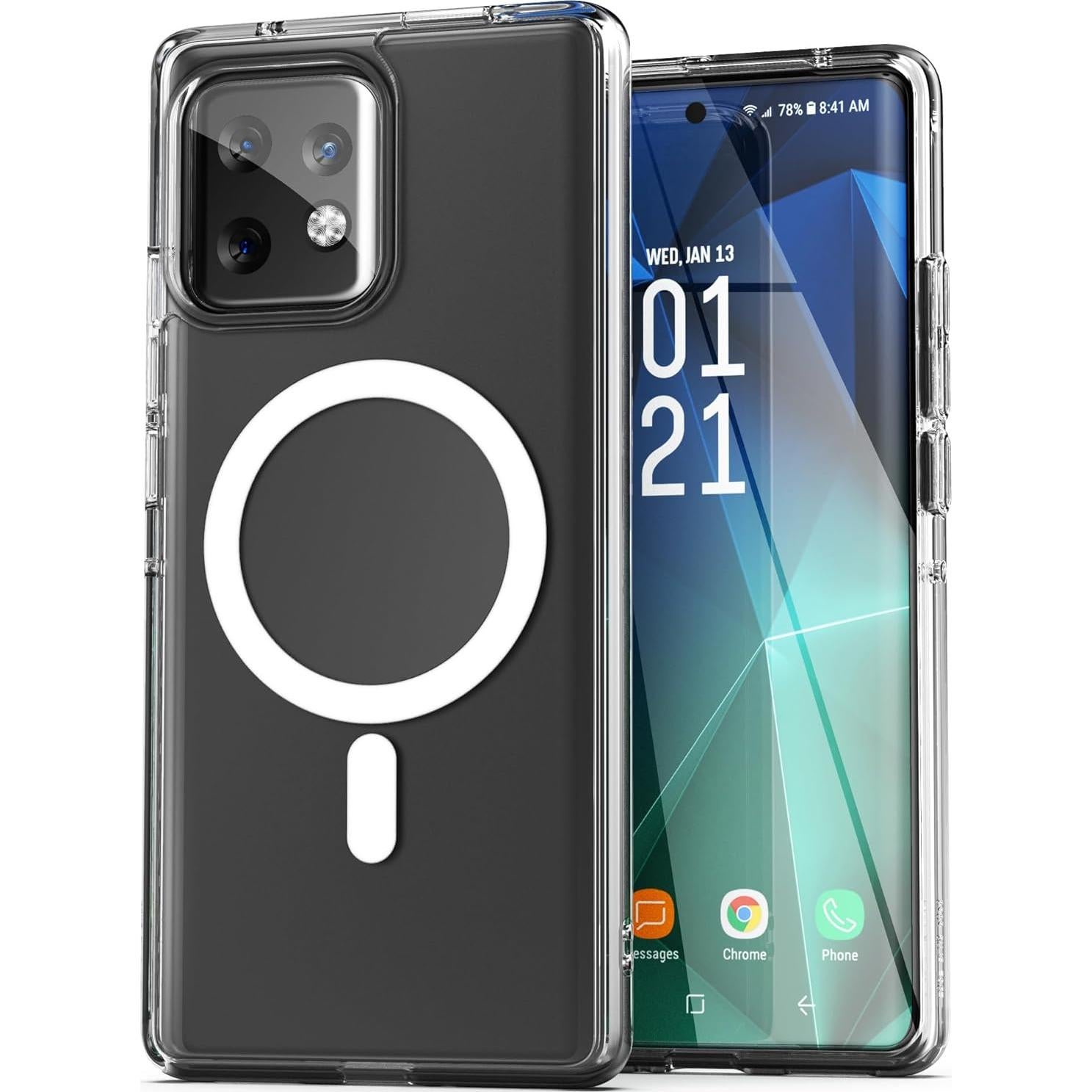 Funda Magnética Encased para Motorola Edge Plus 2023 - Transparente, Compatible con MagSafe