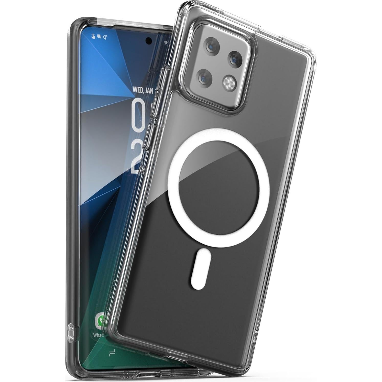 Funda Magnética Encased para Motorola Edge Plus 2023 - Transparente, Compatible con MagSafe