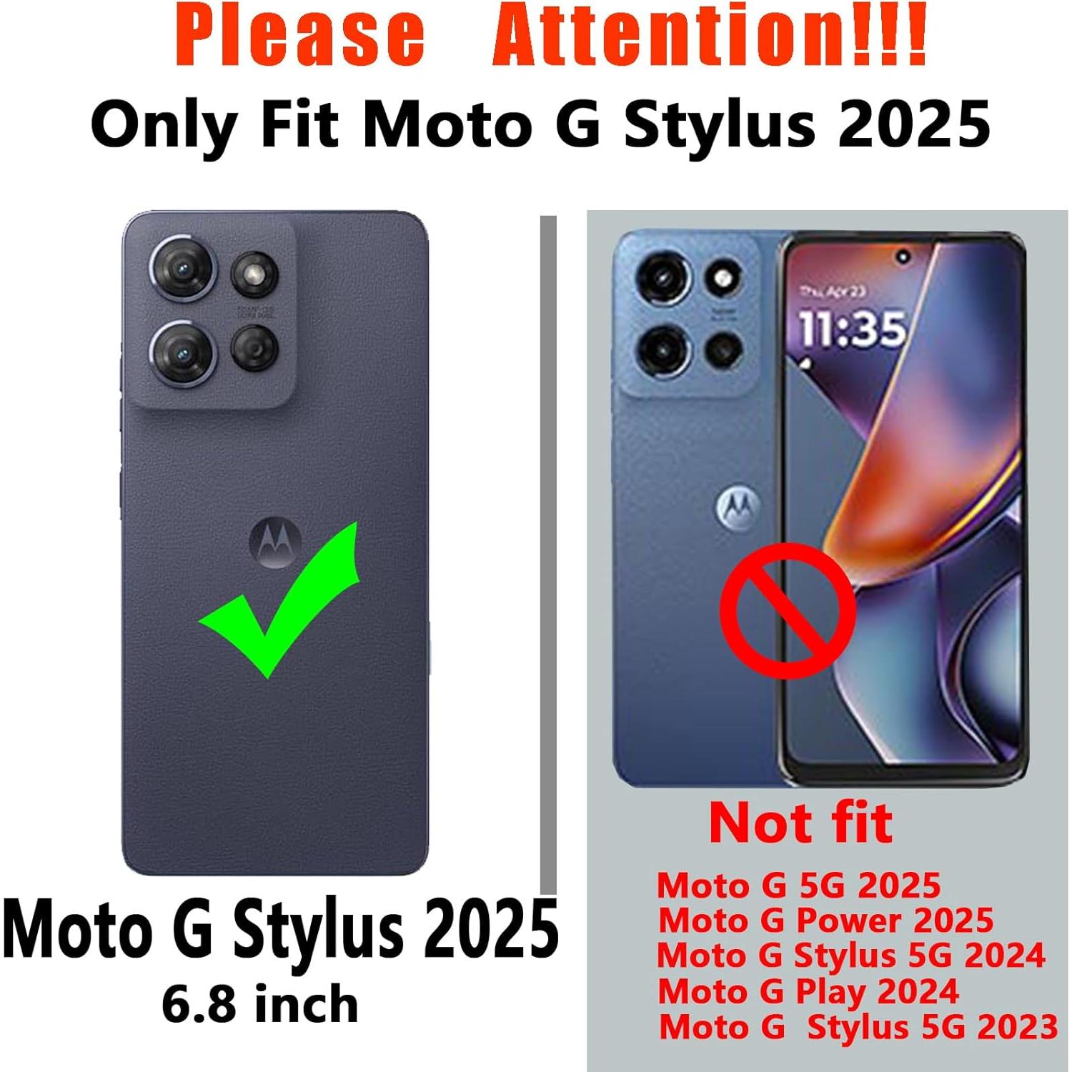 Funda protectora híbrida para Moto G Stylus 5G 2025 - Negro