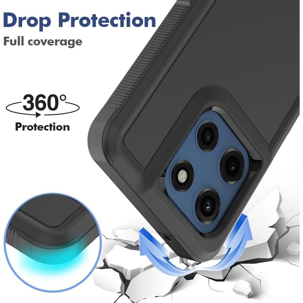 Funda protectora híbrida para Moto G Stylus 5G 2025 - Negro