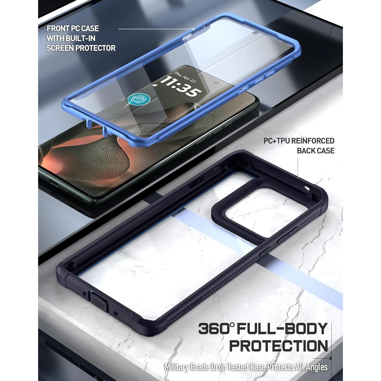 Funda Poetic Guardian para Motorola Moto Edge 2025 Azul