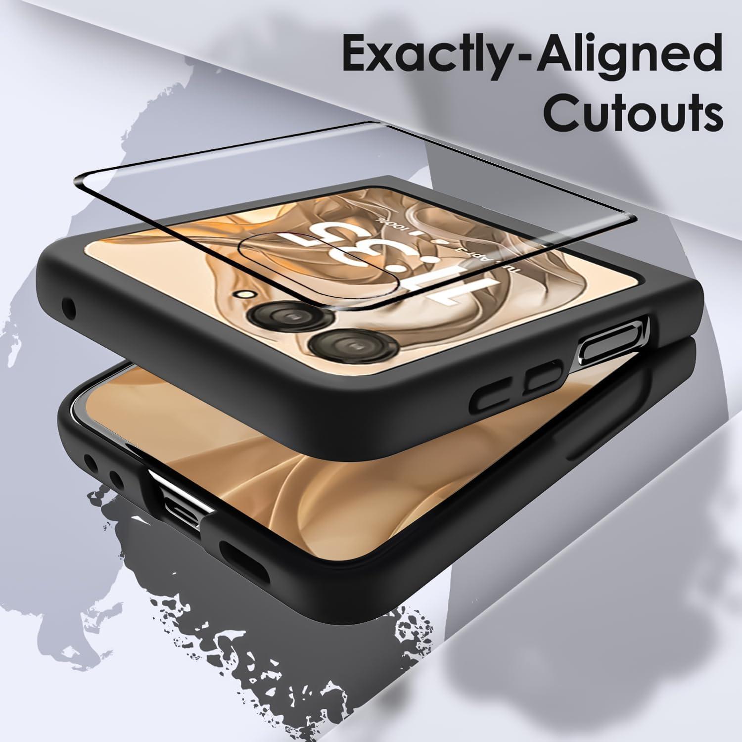 Funda delgada QiiStar para Motorola Razr 2024 con protector