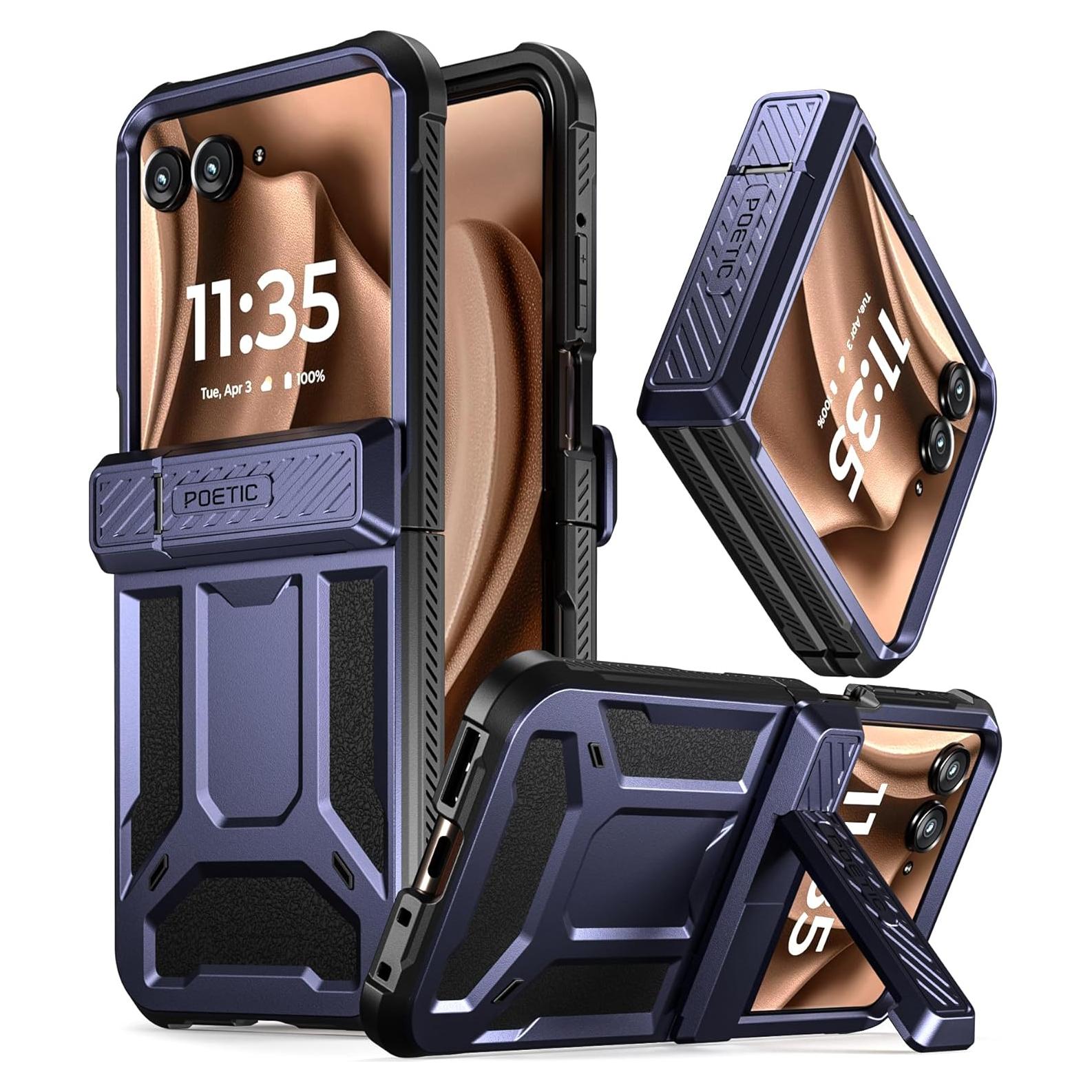 Funda Poetic Spartan para Motorola Razr Plus 2024/2025 - Azul