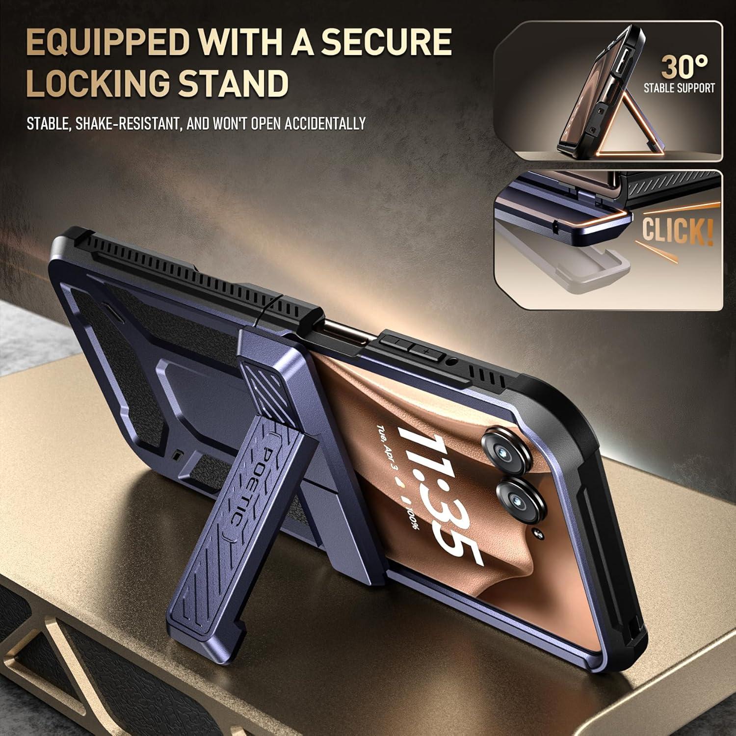 Funda Poetic Spartan para Motorola Razr Plus 2024/2025 - Azul