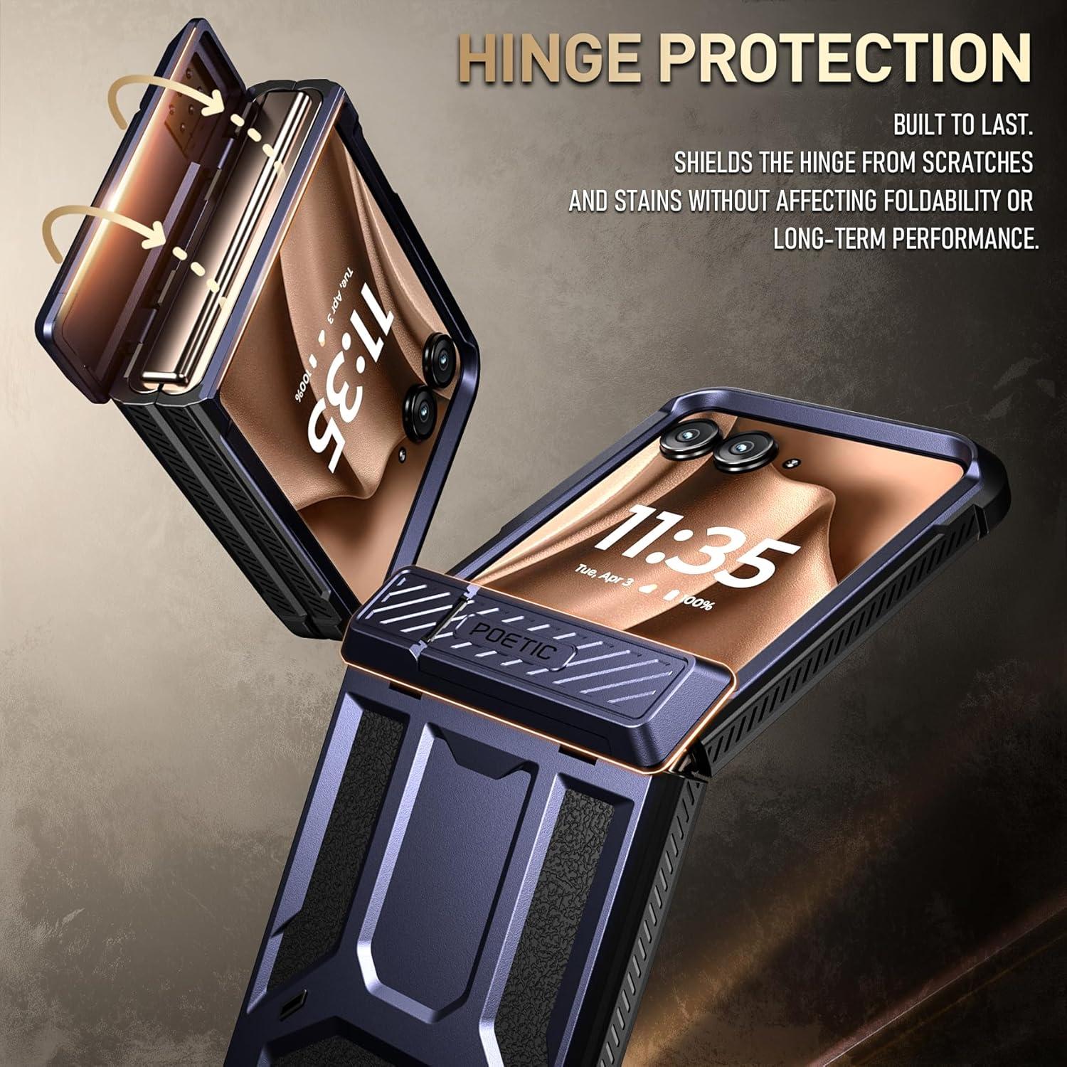 Funda Poetic Spartan para Motorola Razr Plus 2024/2025 - Azul