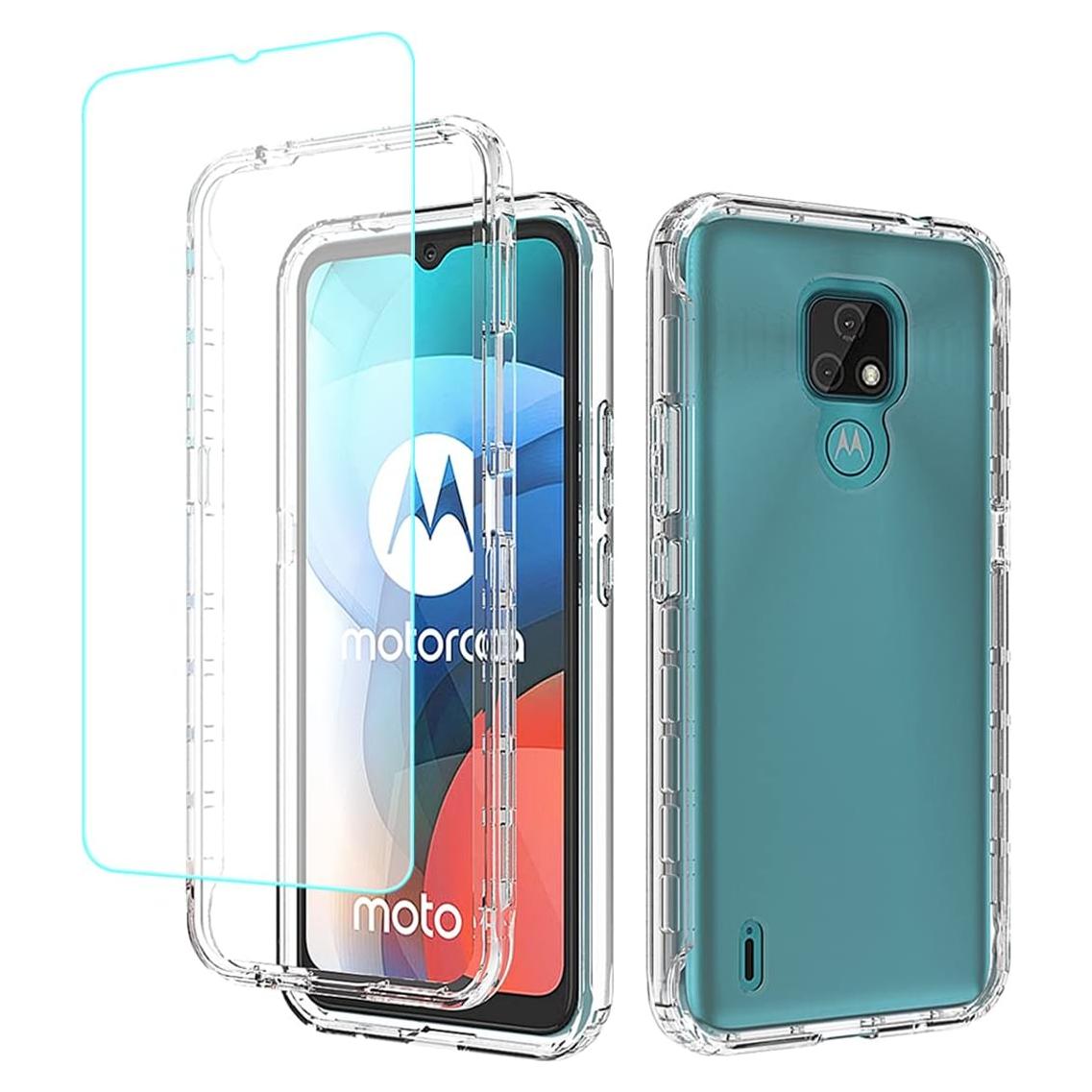 Funda Protectora Motorola Moto E7 con Protector de Pantalla