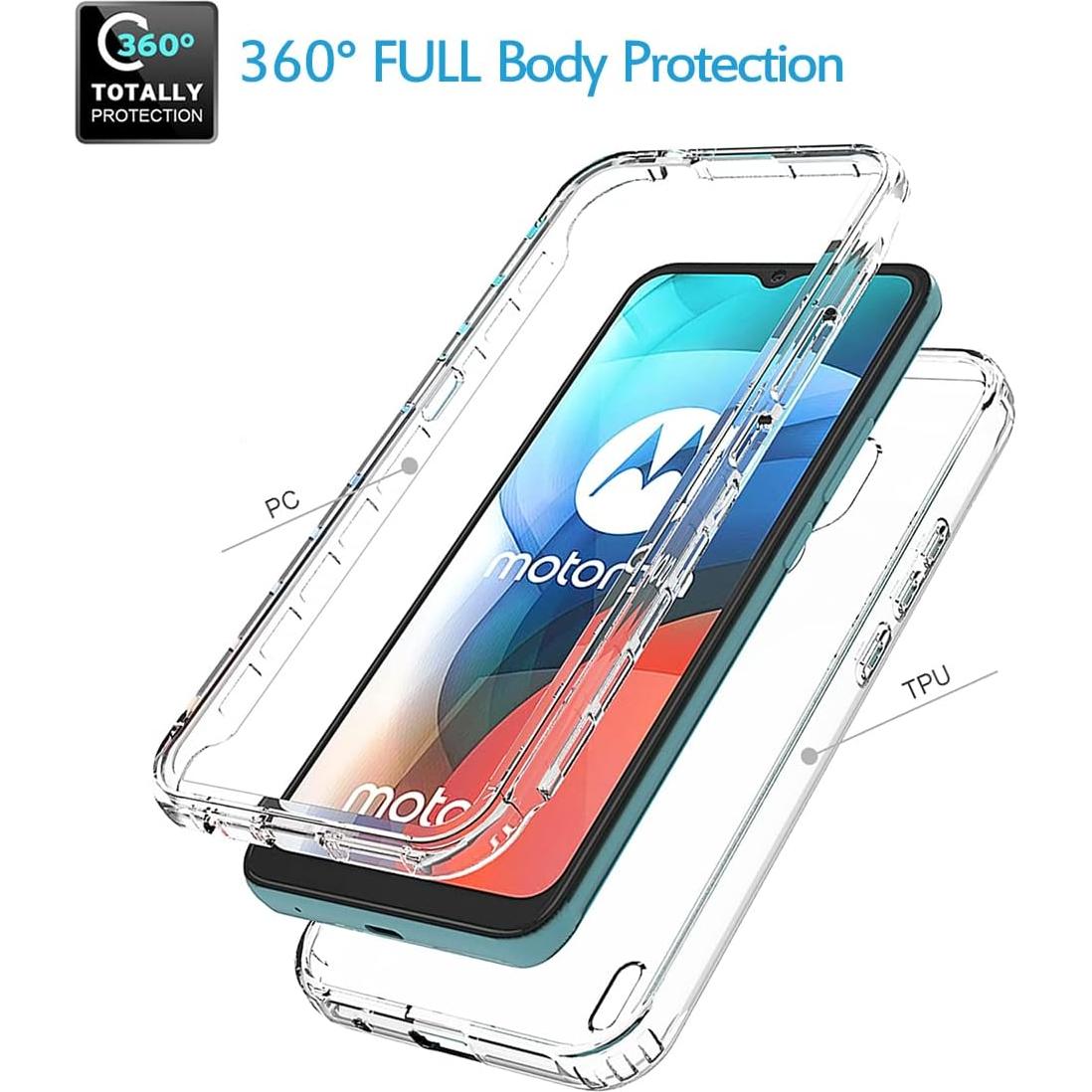 Funda Protectora Motorola Moto E7 con Protector de Pantalla