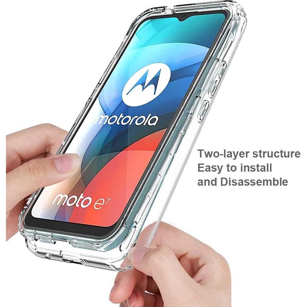 Funda Protectora Motorola Moto E7 con Protector de Pantalla