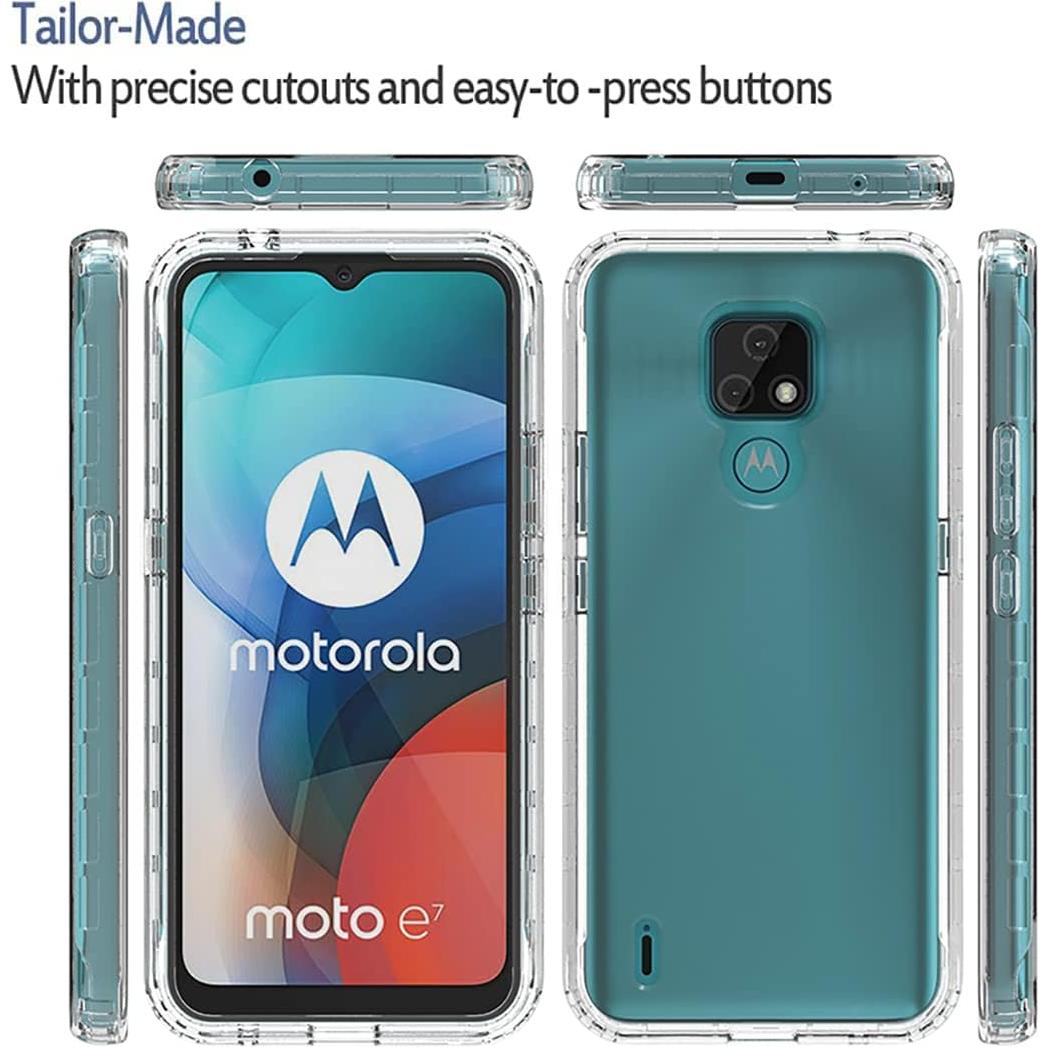 Funda Protectora Motorola Moto E7 con Protector de Pantalla