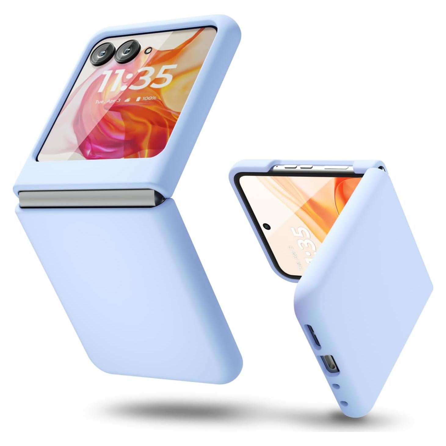 Funda de Silicona Oakxco para Motorola Razr 2024 Azul Claro